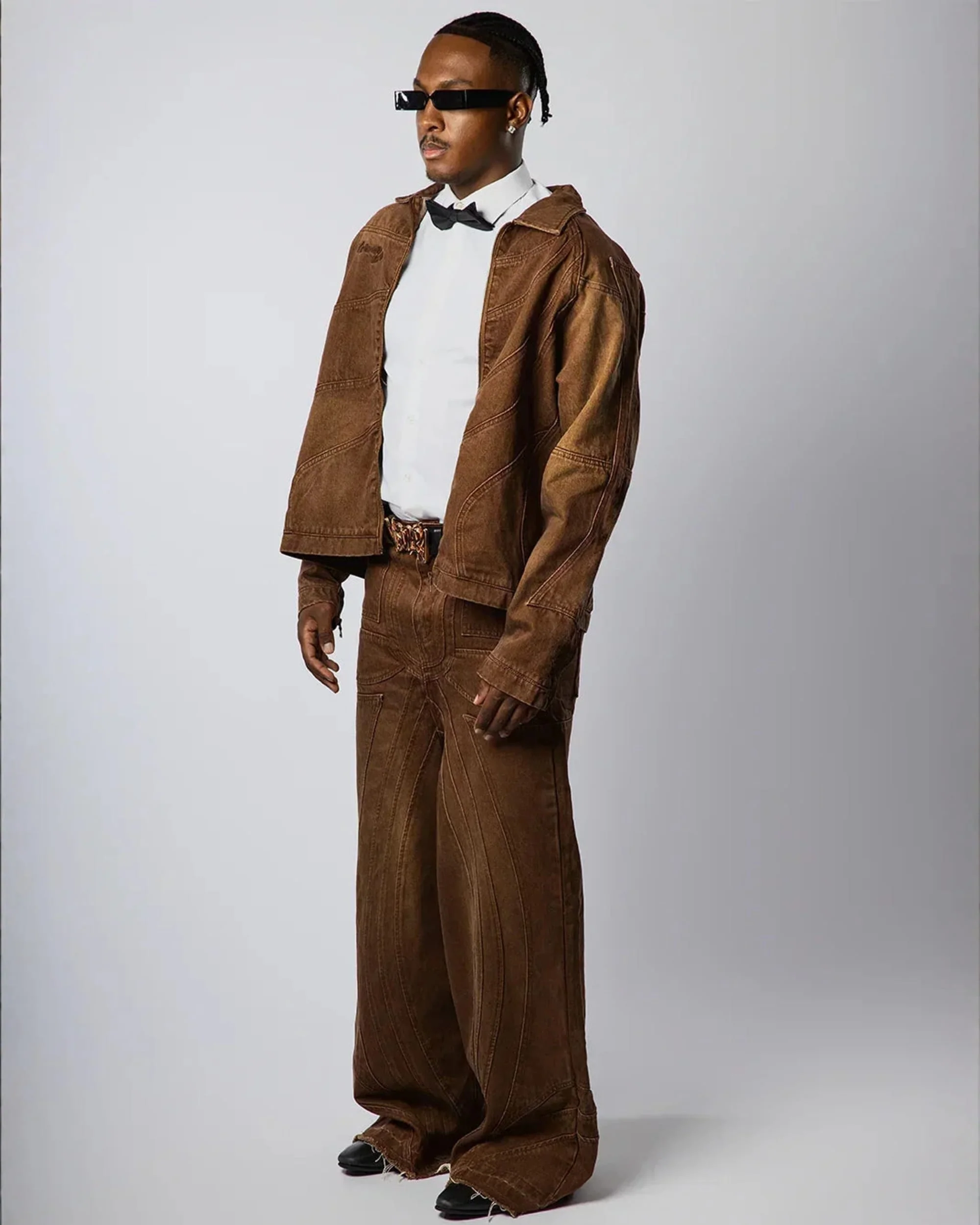 VZNARY "TWIST OF FATE" JEANS ( BROWN ) - Image 6