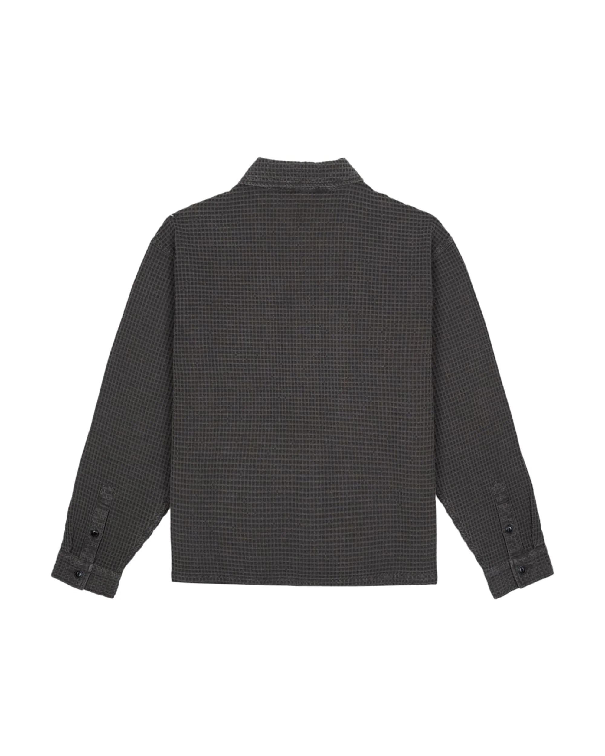 Waffle Button Front Shirt - Clay - Image 3