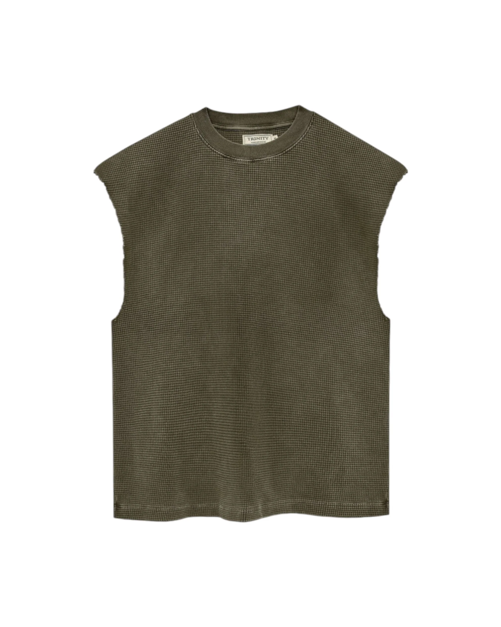 Waffle Sleeveless - Military Green