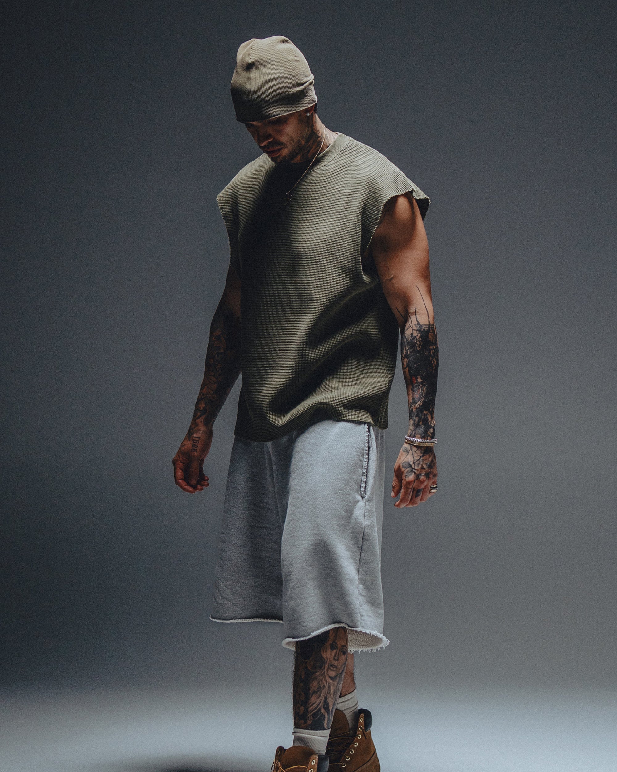 Waffle Sleeveless - Military Green - Image 2