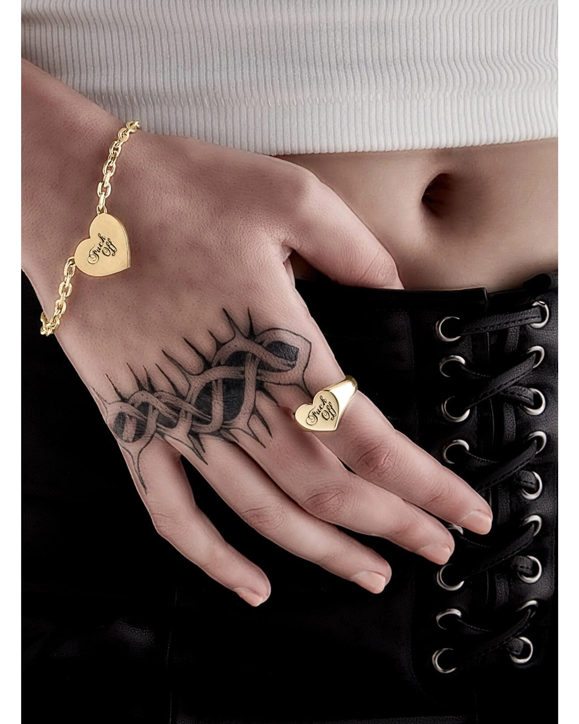 WARM WELCOME HEART RING GOLD PLATED - Image 4