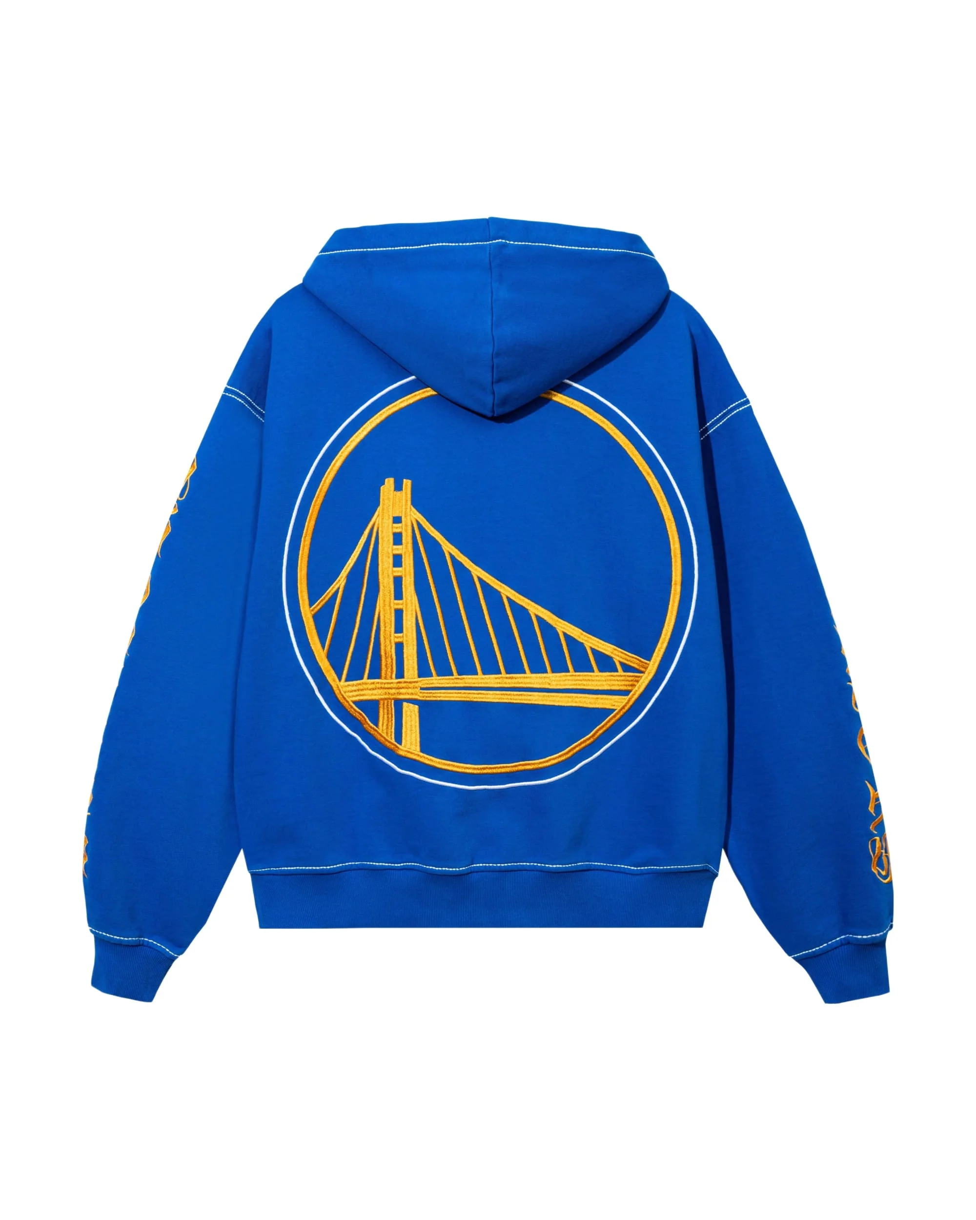 WARRIORS CONTRAST STITCH ZIP BLUE/GOLD - Image 2