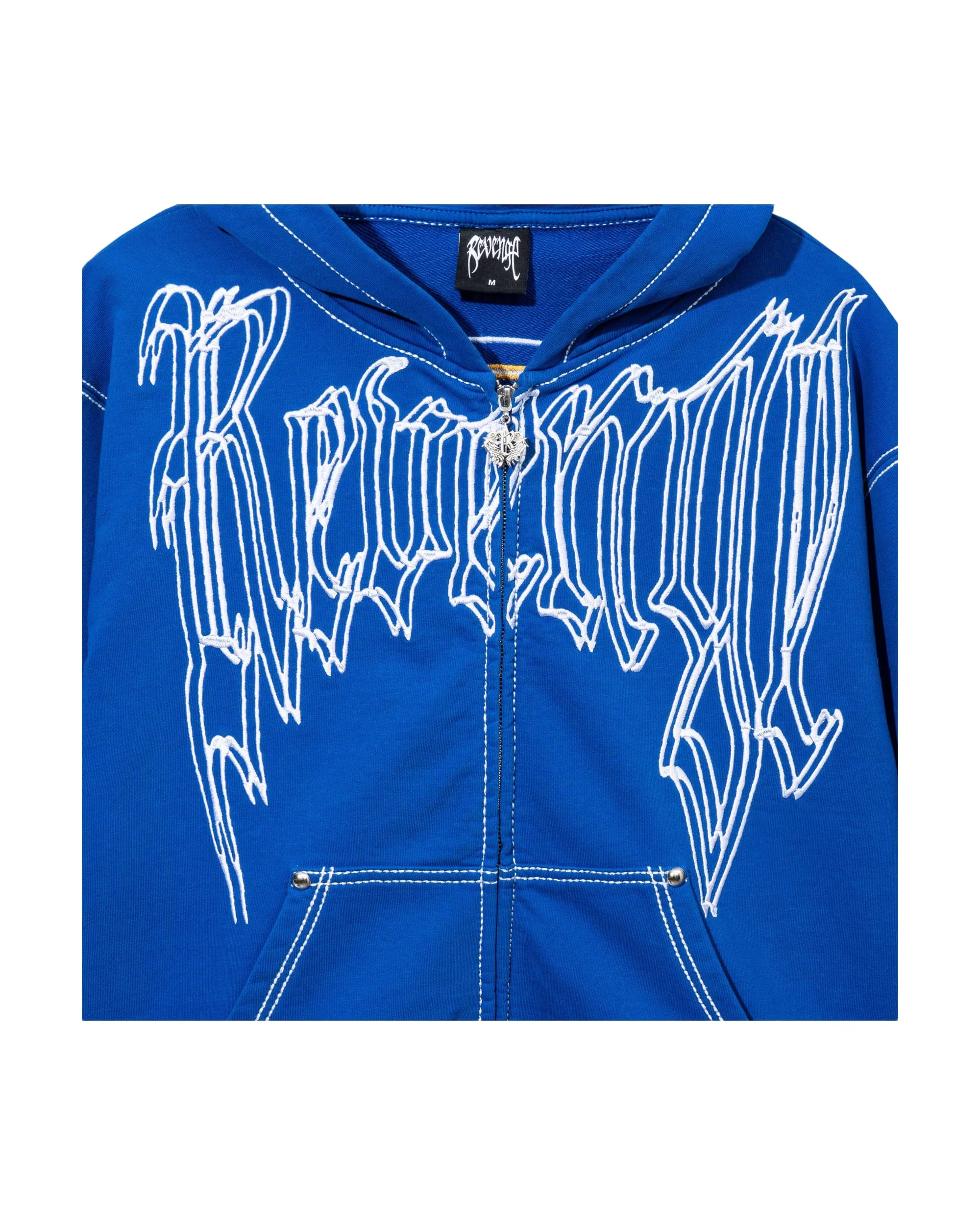 WARRIORS CONTRAST STITCH ZIP BLUE/GOLD - Image 7