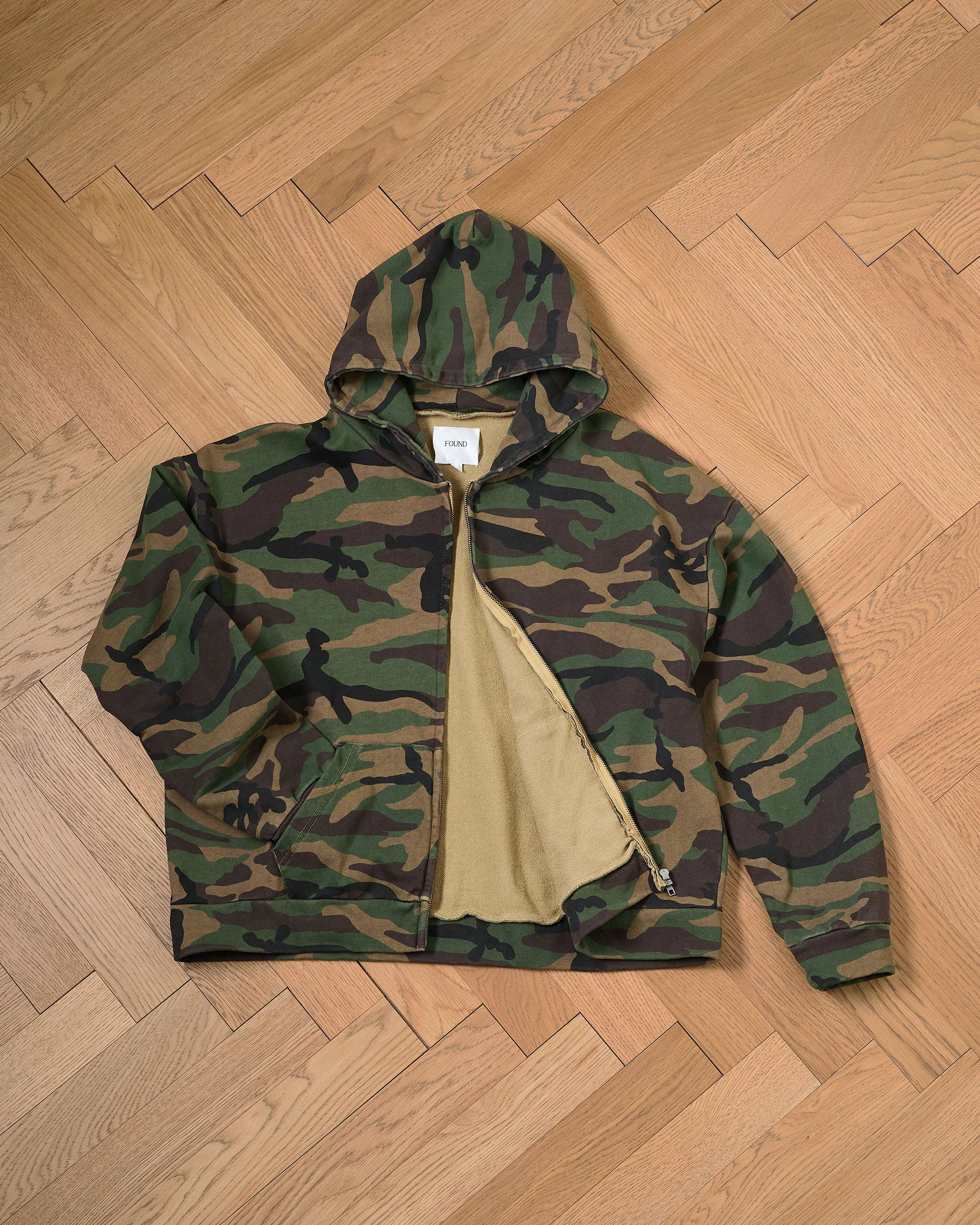 Washed Camouflage Zip Hoodie - Image 14