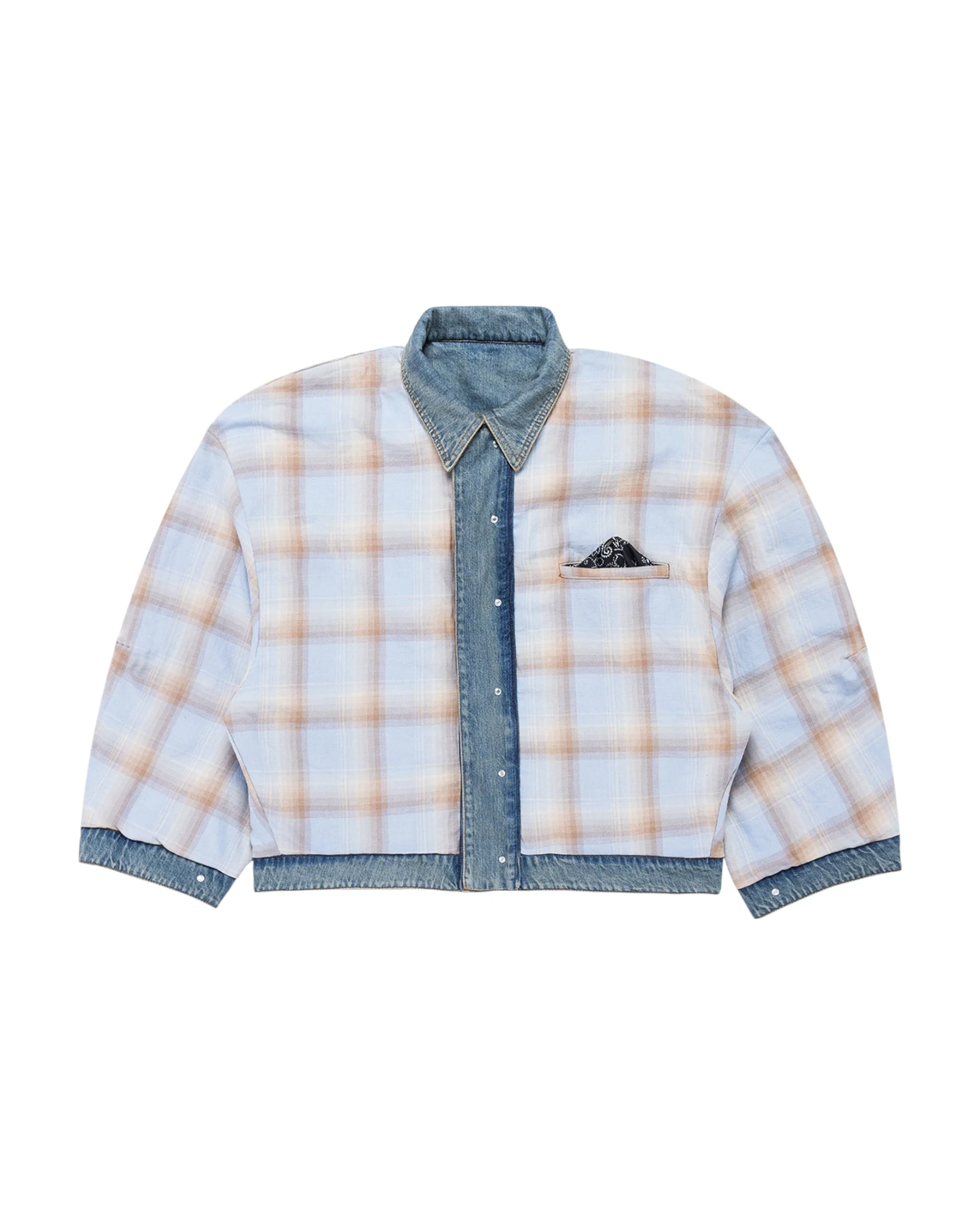 Washed Indigo Reversible 7 Pocket Japanese Denim Jacket - Image 3