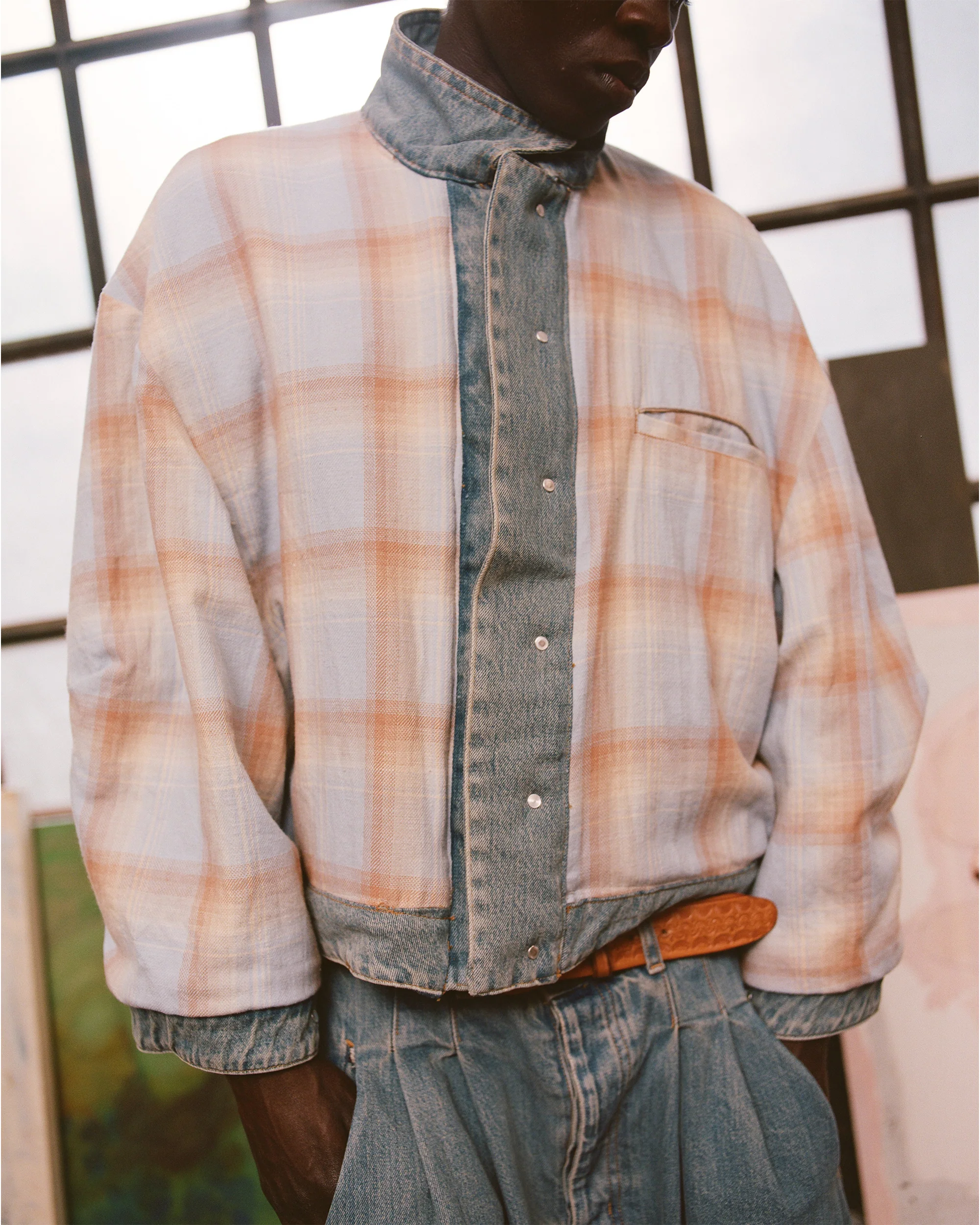 Washed Indigo Reversible 7 Pocket Japanese Denim Jacket - Image 8