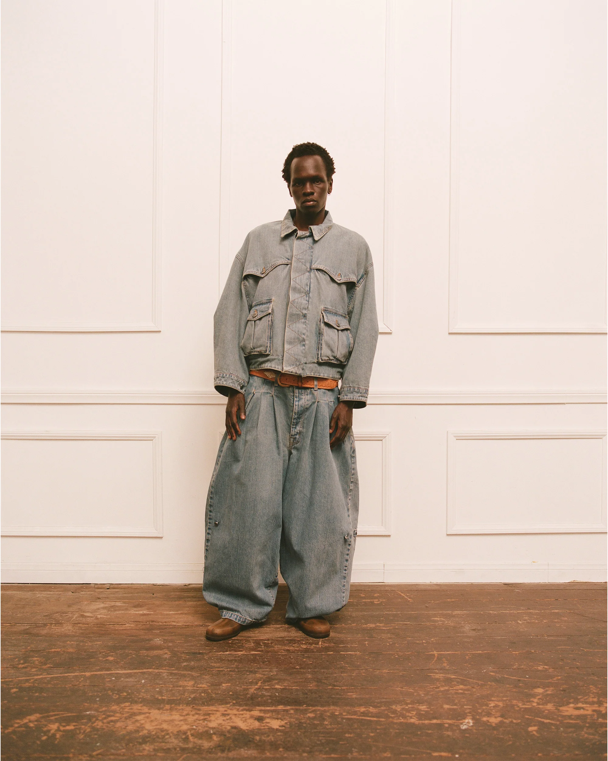 Washed Indigo Triptych Japanese Denim - Image 11