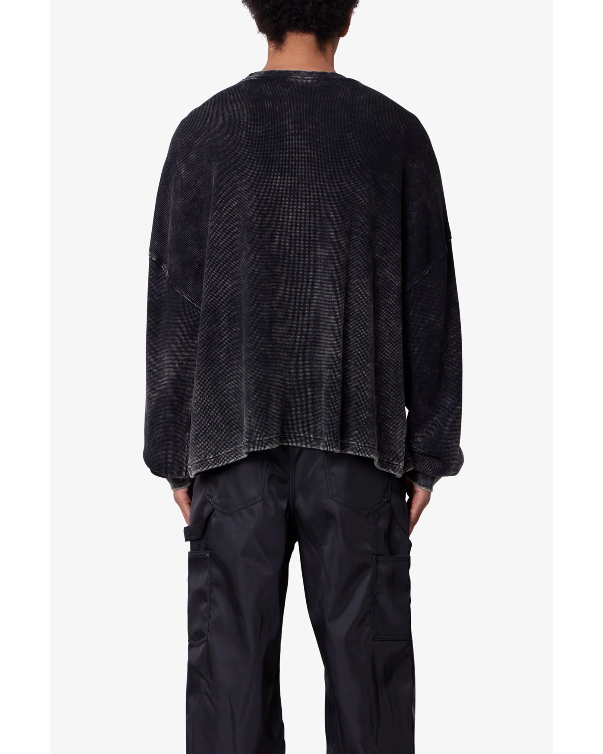 Washed LA Thermal Shirt - Washed Black - Image 3