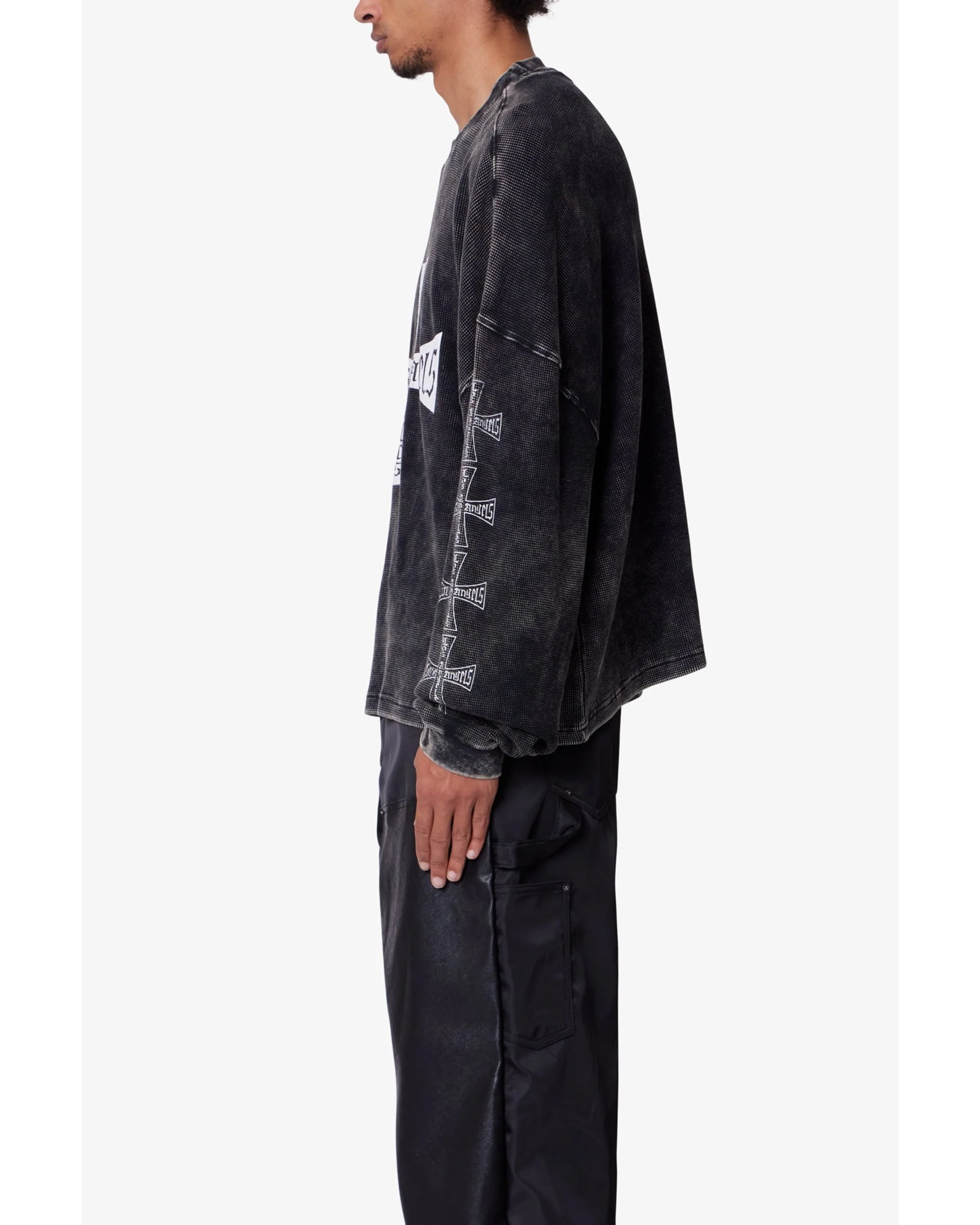 Washed LA Thermal Shirt - Washed Black - Image 5