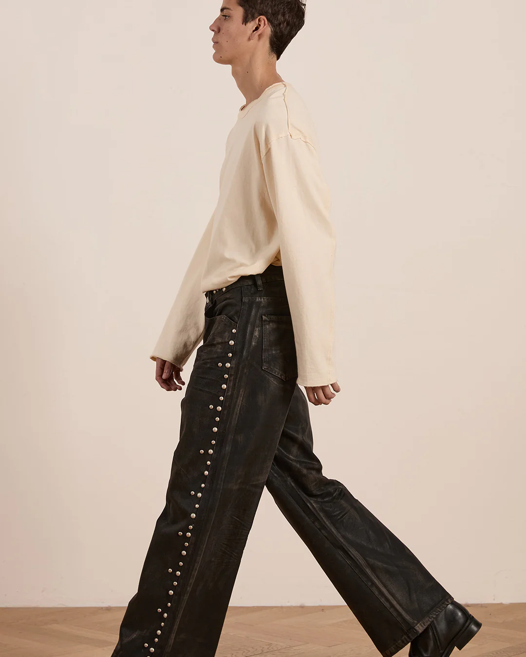 Waxed Studded Jeans - Image 14