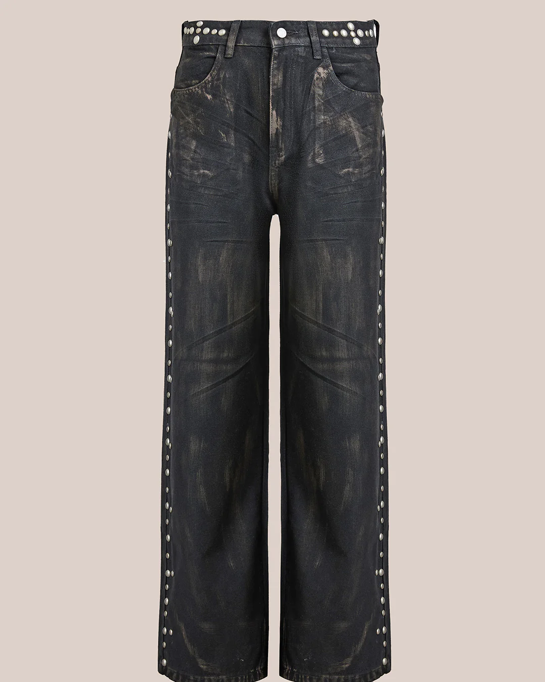 Waxed Studded Jeans - Image 16