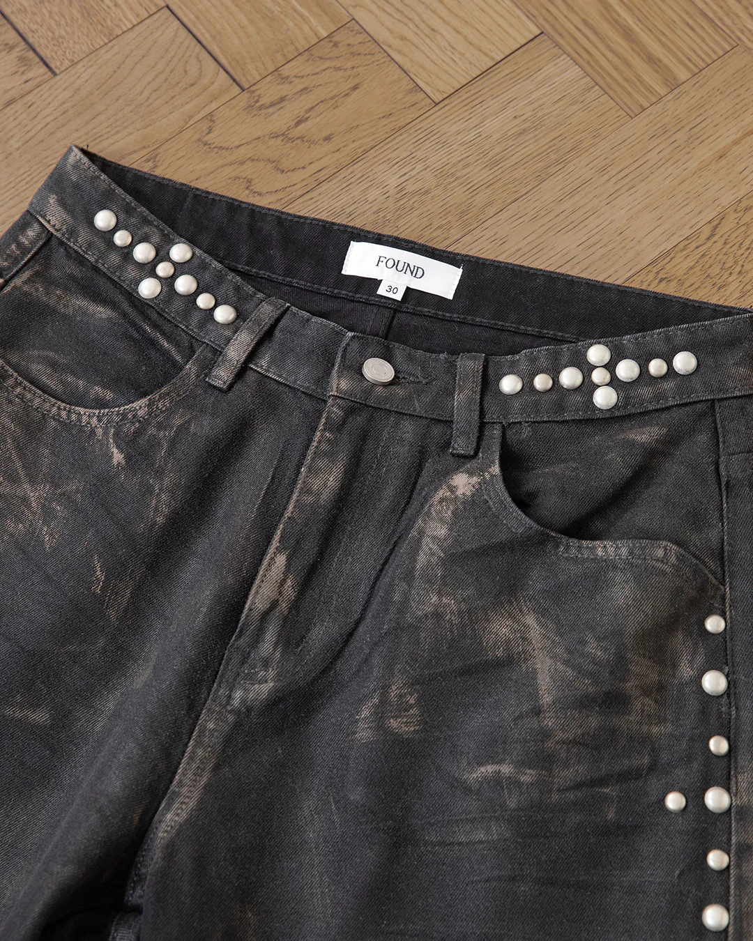 Waxed Studded Jeans - Image 7