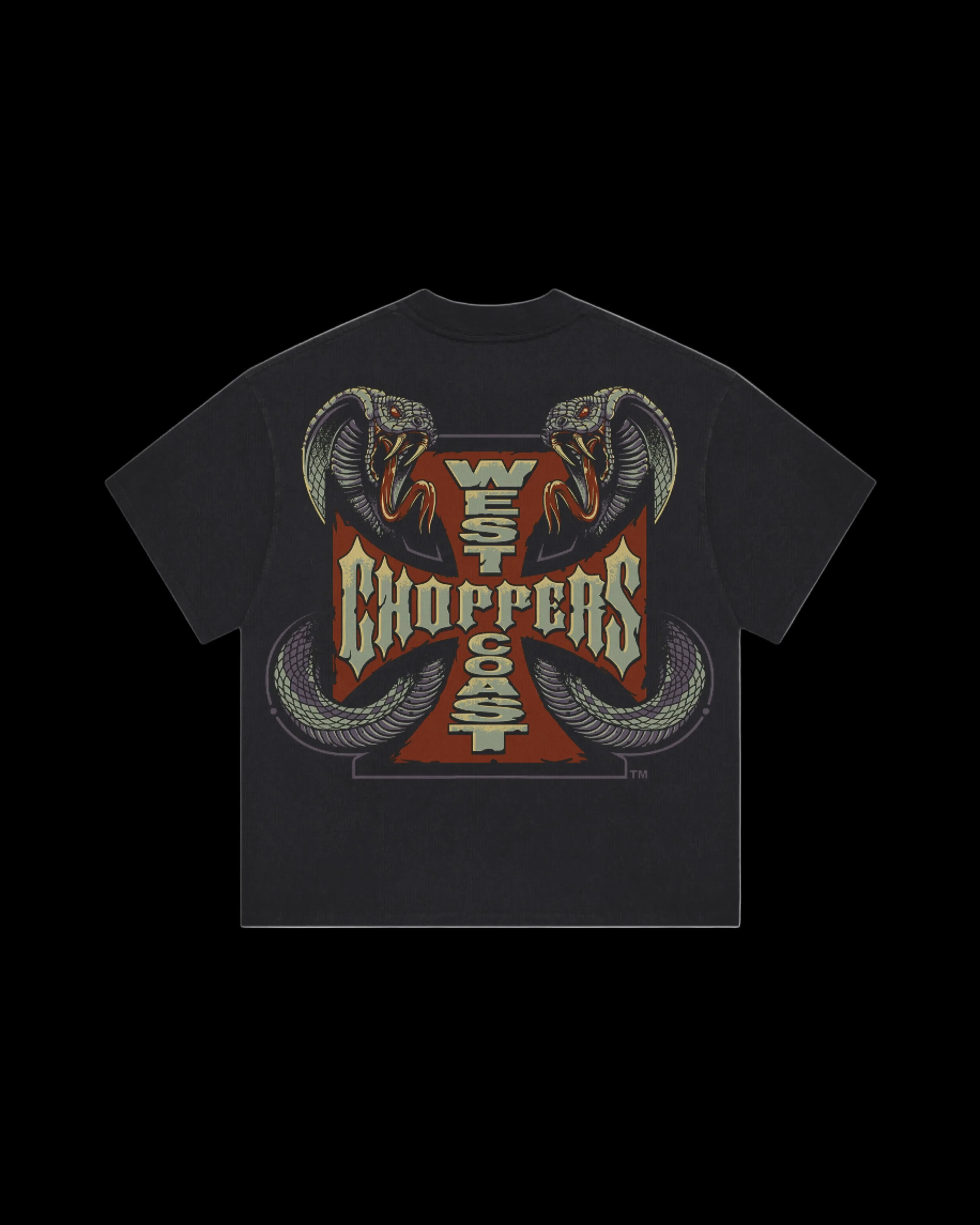 WEST COAST CHOPPERS TWIN COBRAS TEE BLACK - Image 2