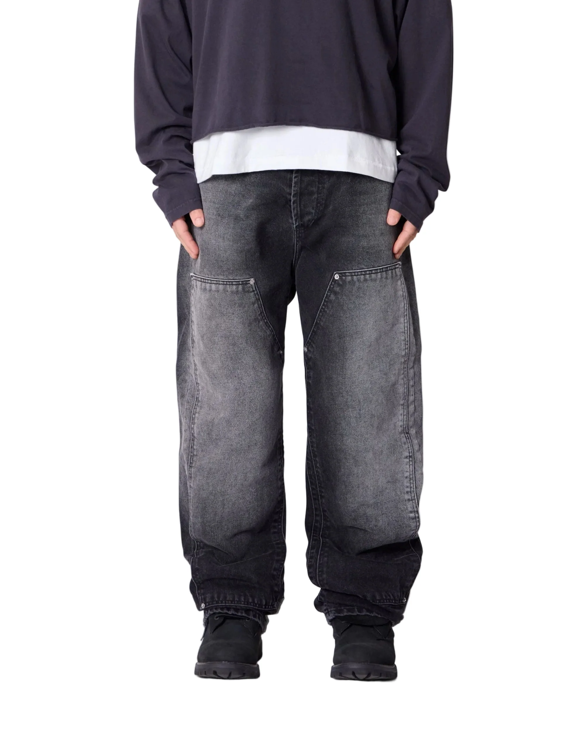 West Double Knee Denim - Black - Image 2