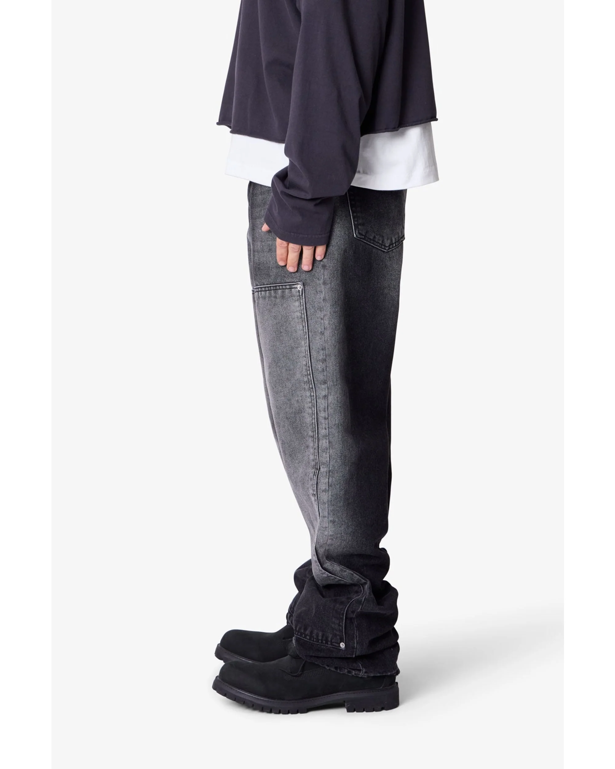 West Double Knee Denim - Black - Image 5