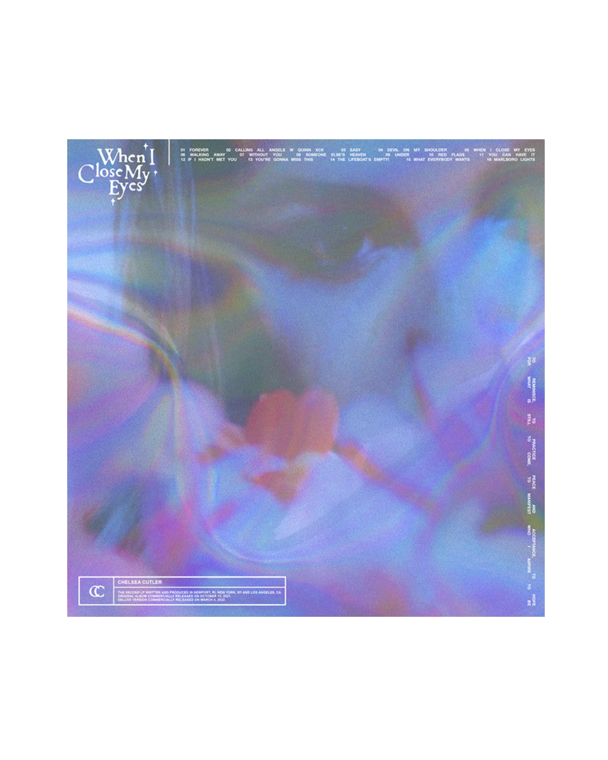 When I Close My Eyes CD