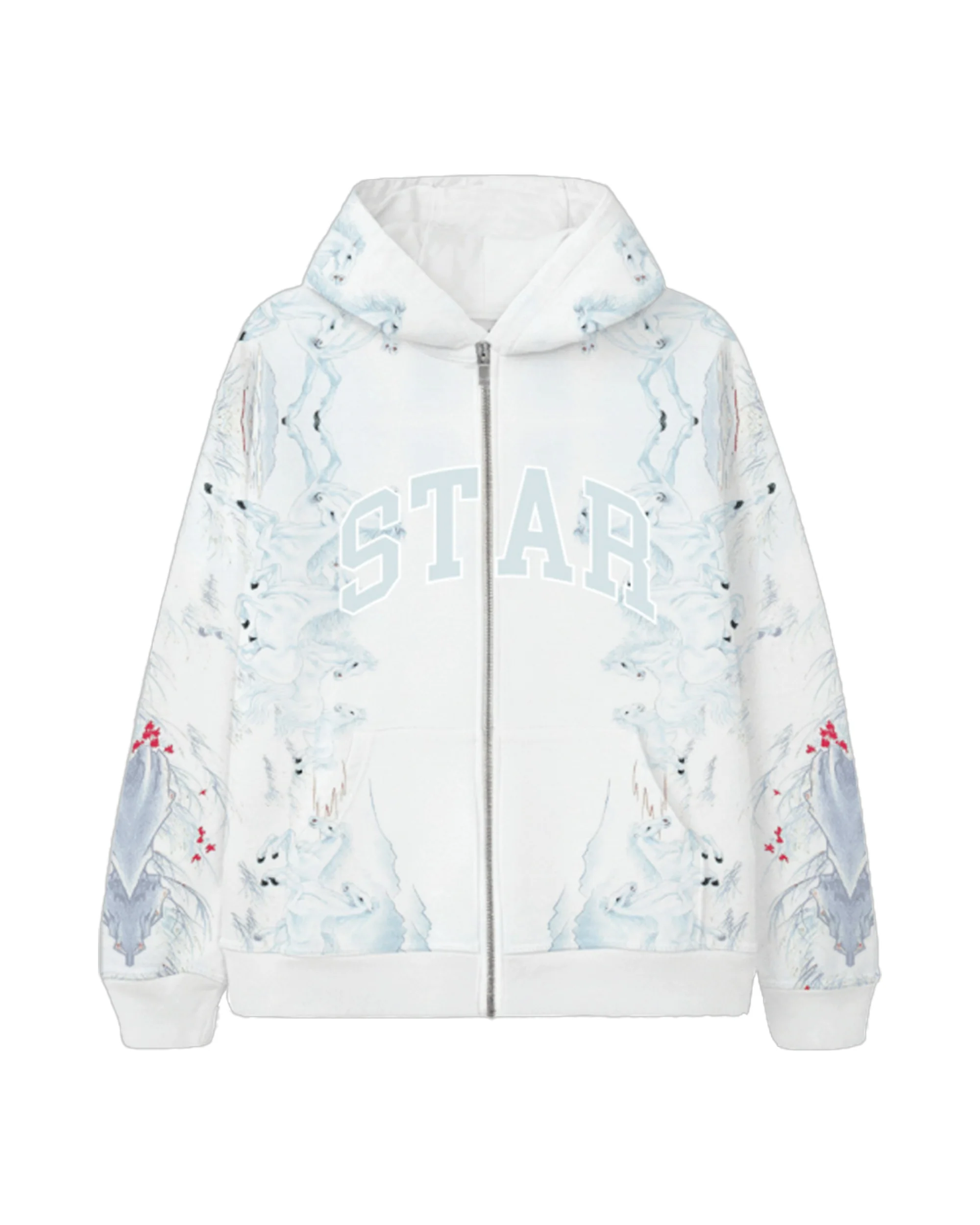 WHITE HORSE STAR ZIP-UP HOODIE