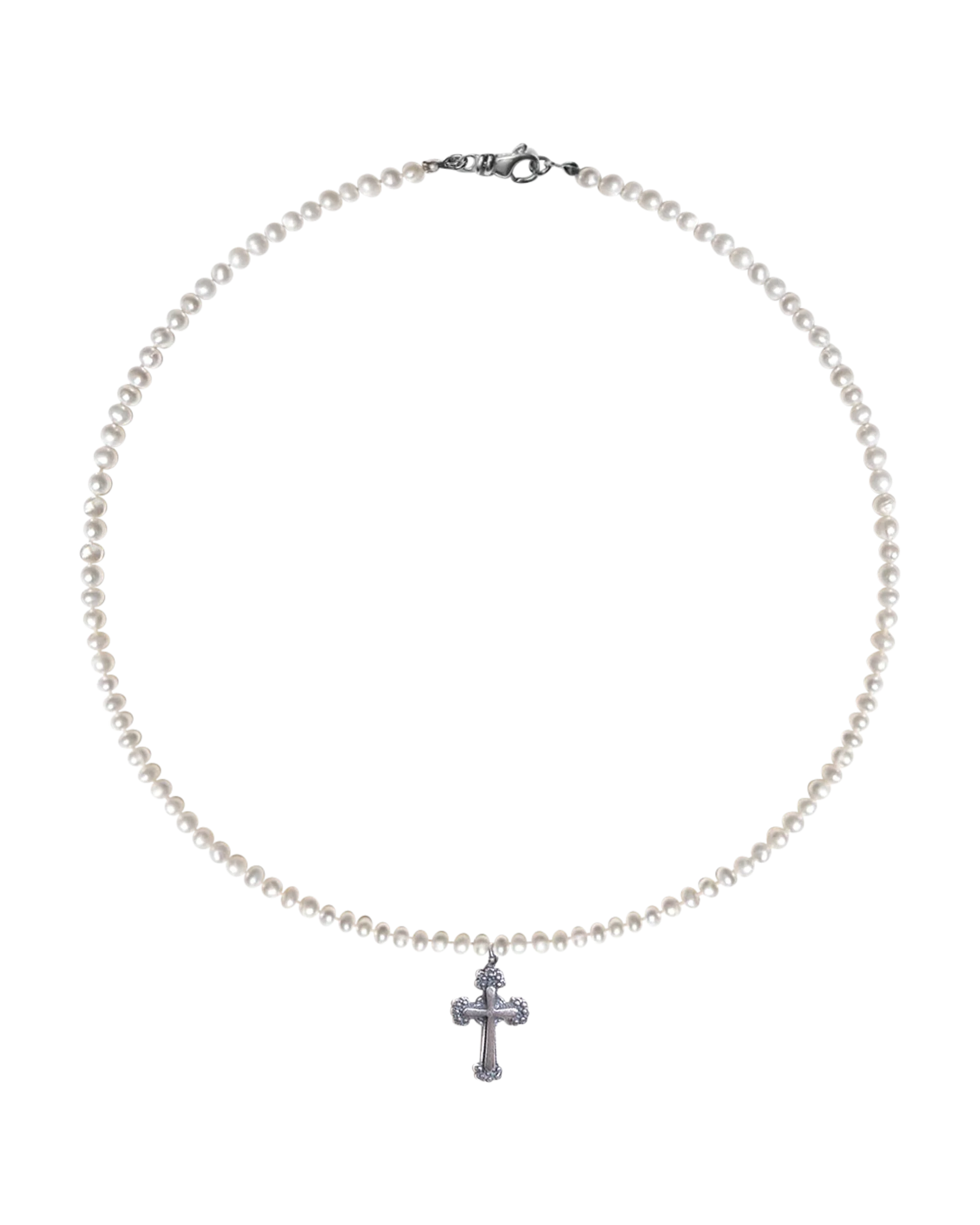 White Madonna Pearl Choker - Image 2