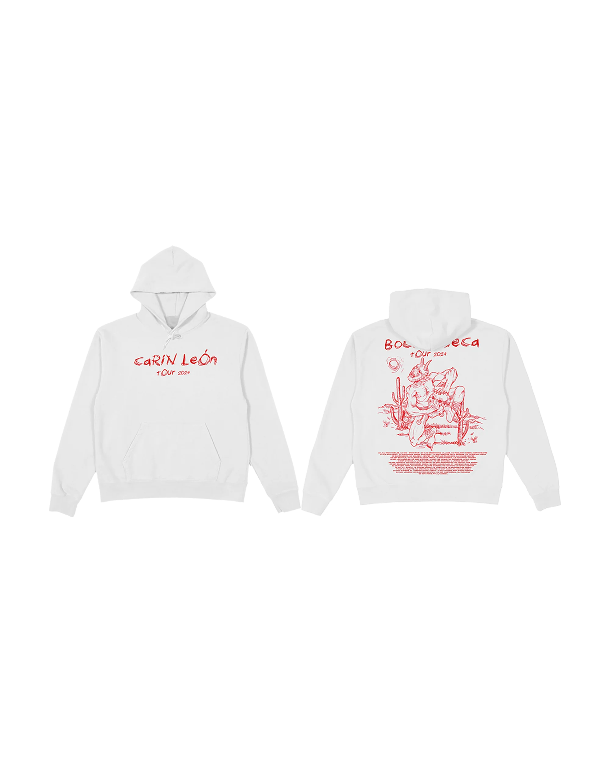 White Sketch Hoodie