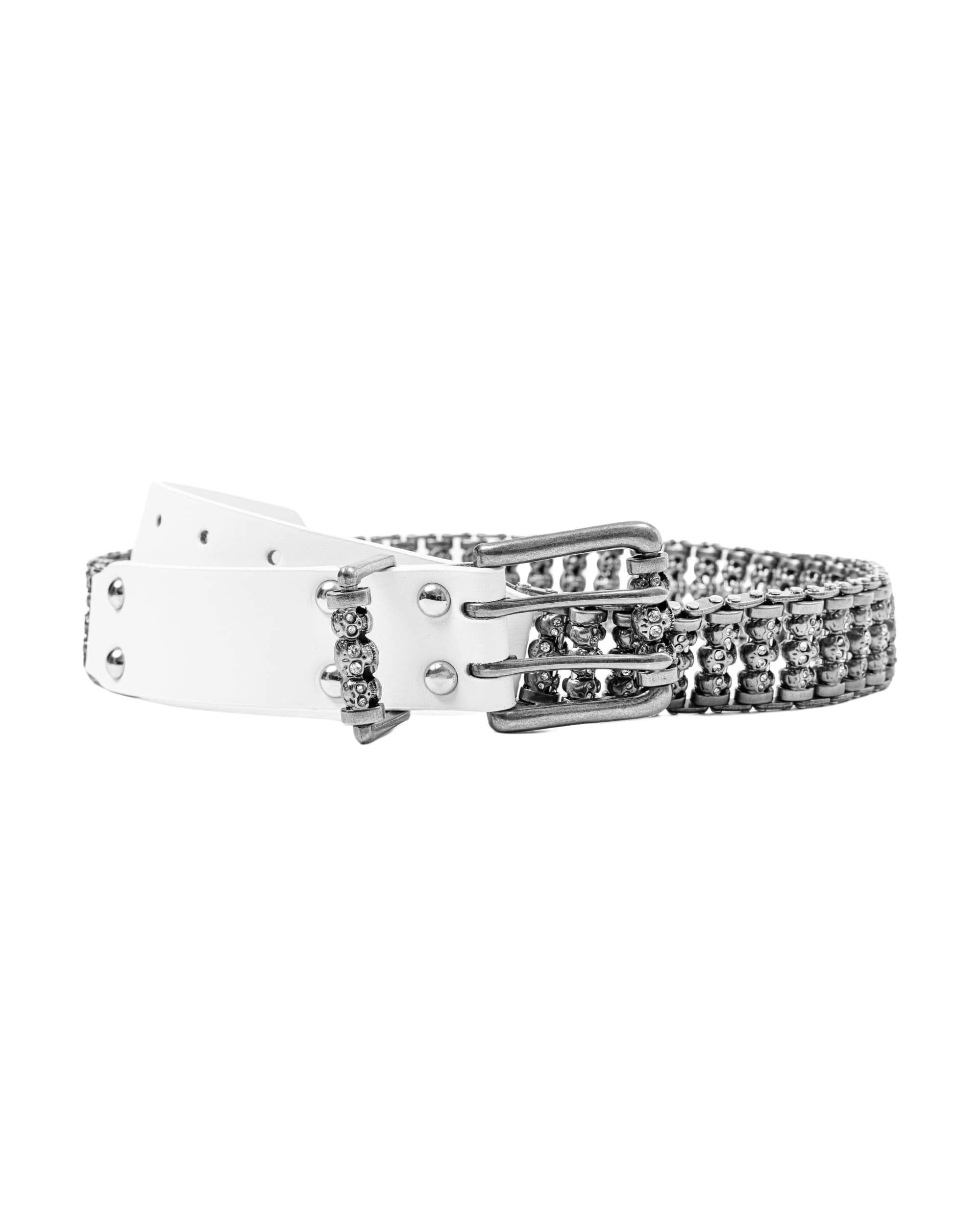 White Skull Roller Belt