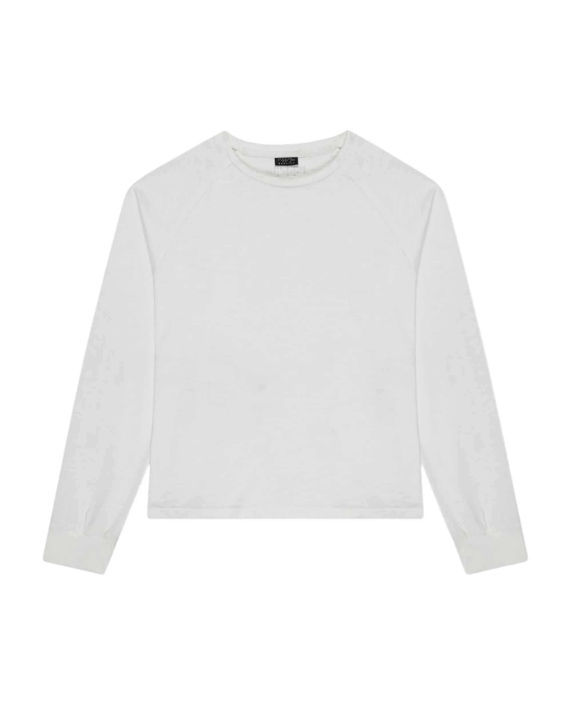 WHITE SLUB LONG SLEEVE SHIRT