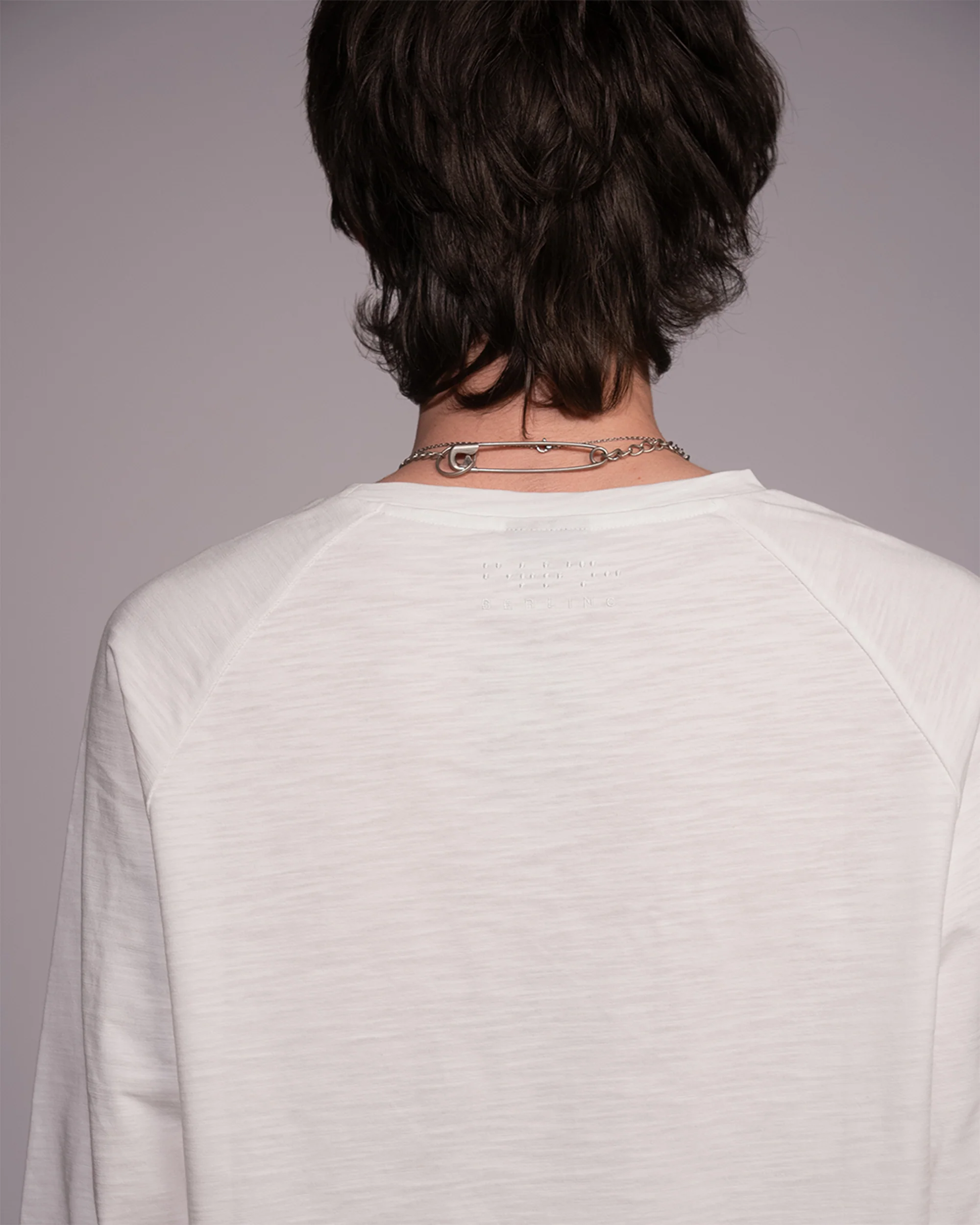 WHITE SLUB LONG SLEEVE SHIRT - Image 8