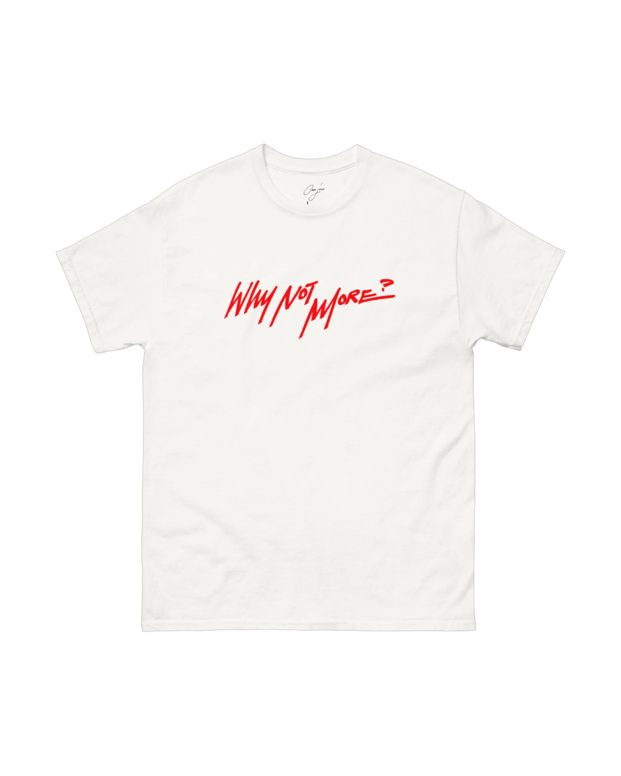 Why Not More? T-Shirt on White