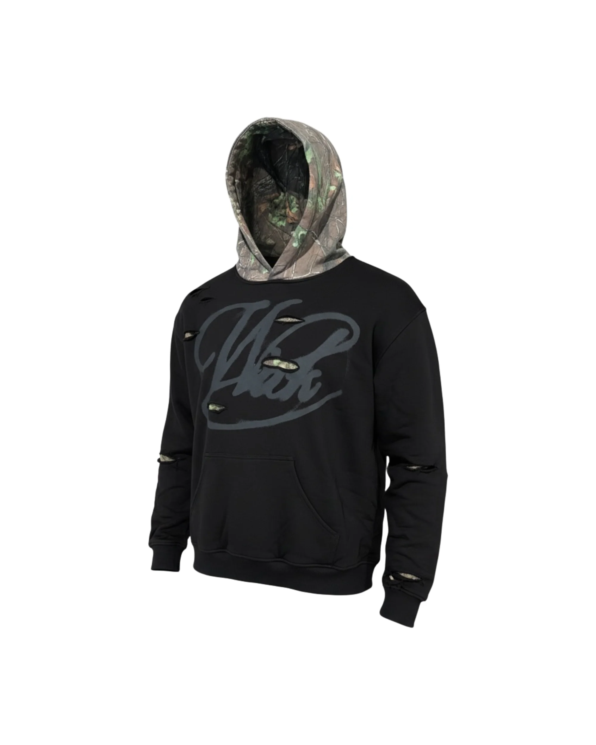 WICK DISTRESSED TREE CAMO HOODIE - Image 2