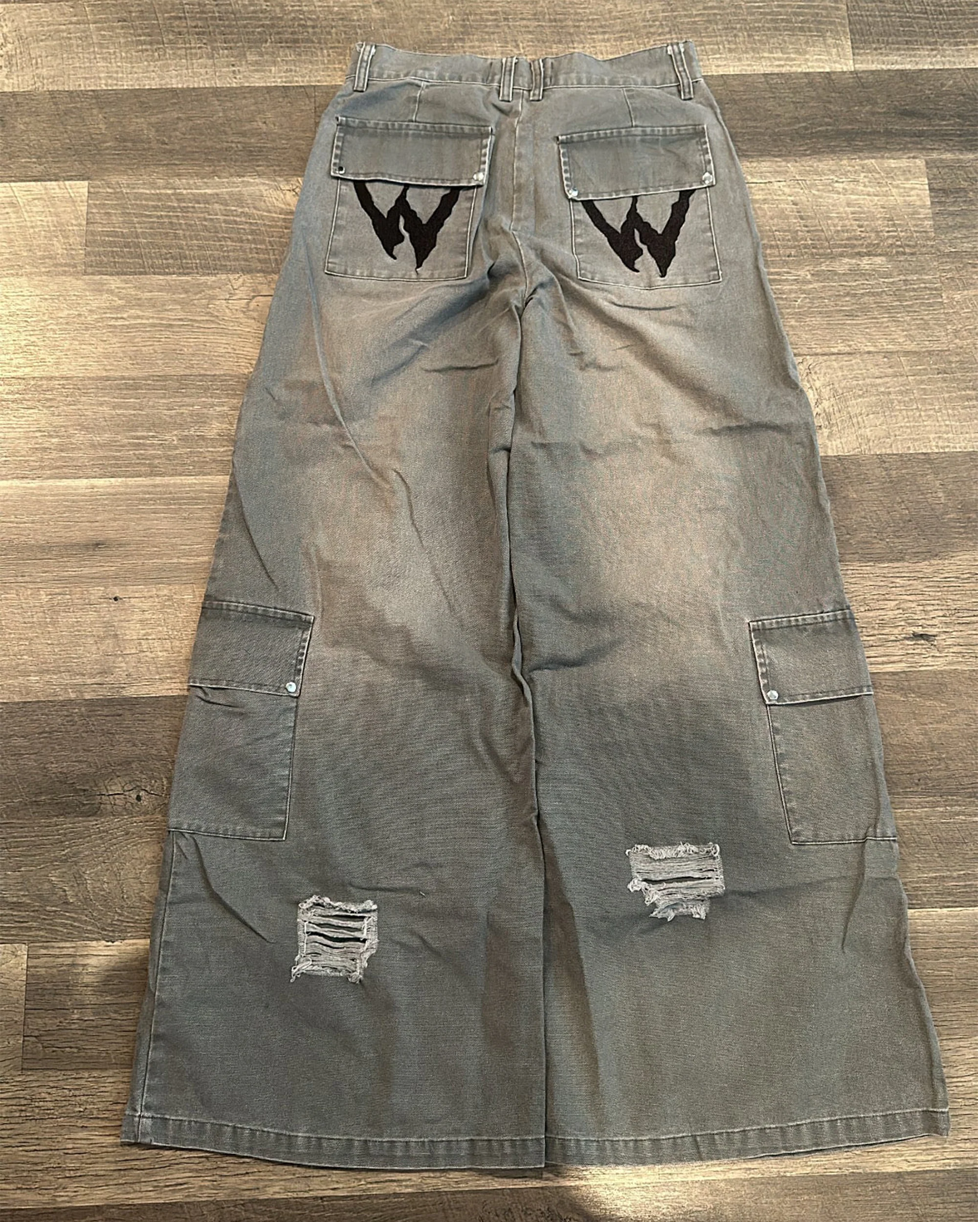 WICK GREY WASHED CARGOS - Image 5
