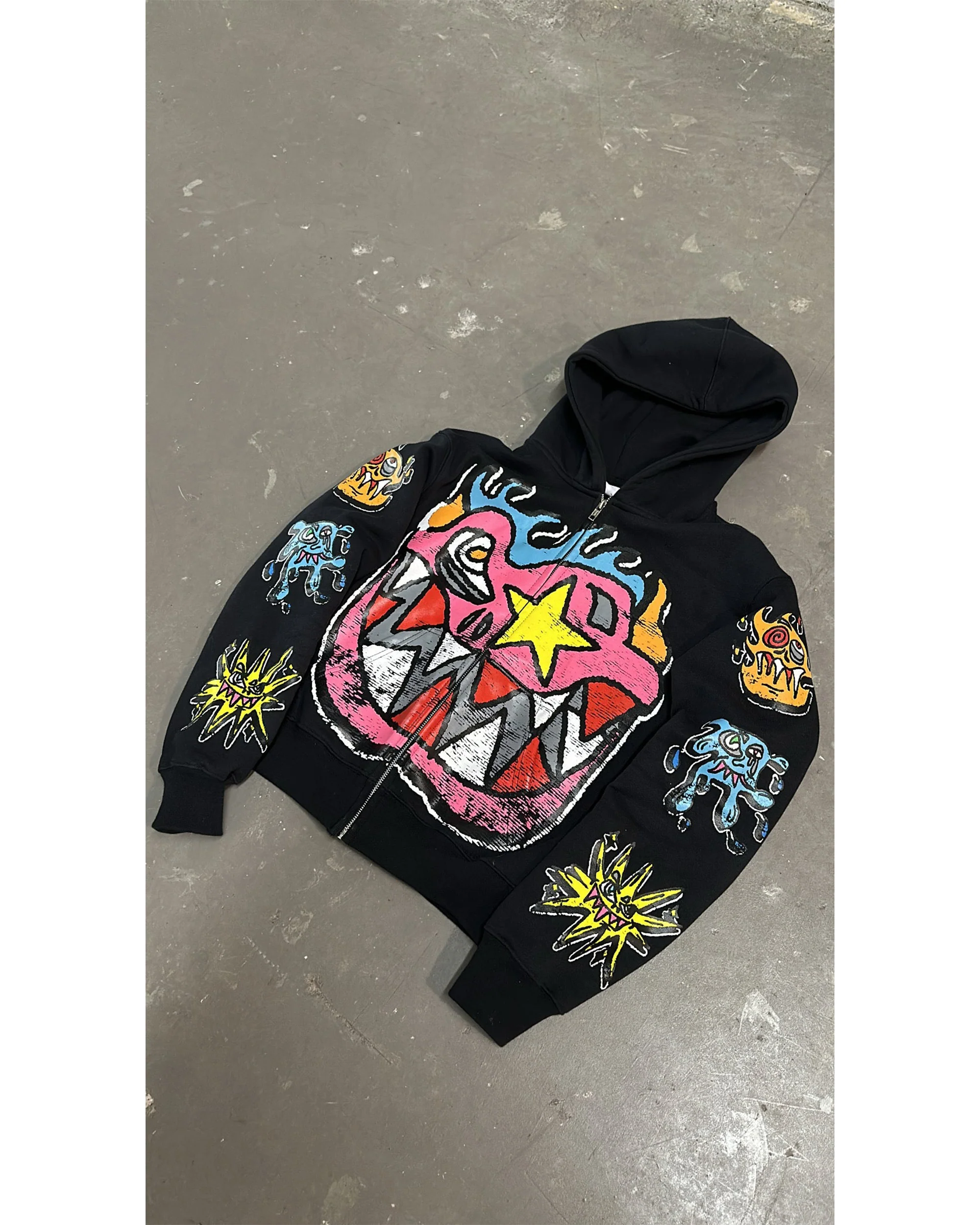 WICK MONSTAR ZIP-UP (BLACK) - Image 4