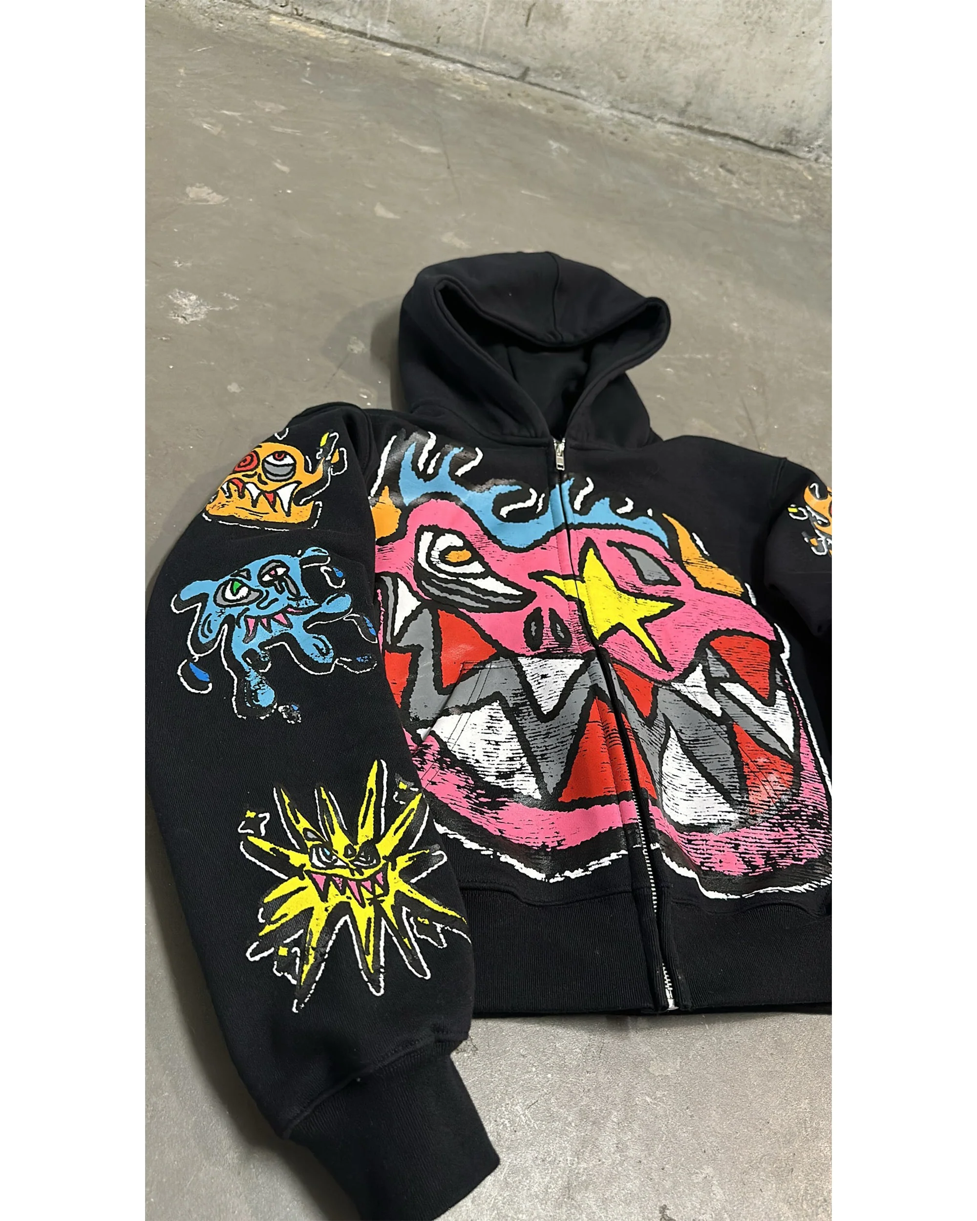 WICK MONSTAR ZIP-UP (BLACK) - Image 6