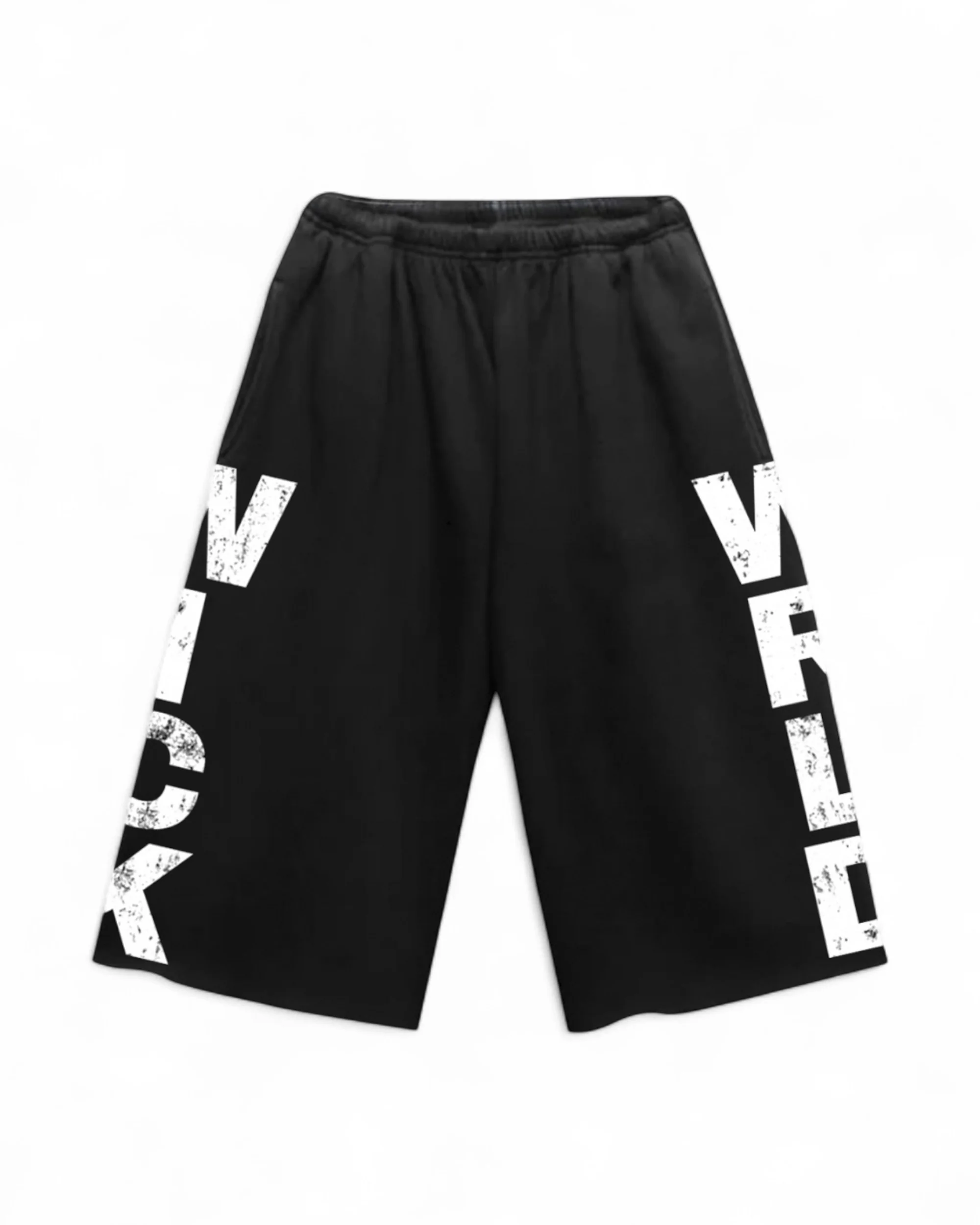 WICK SWEAT SHORTS (BLACK N WHITE)