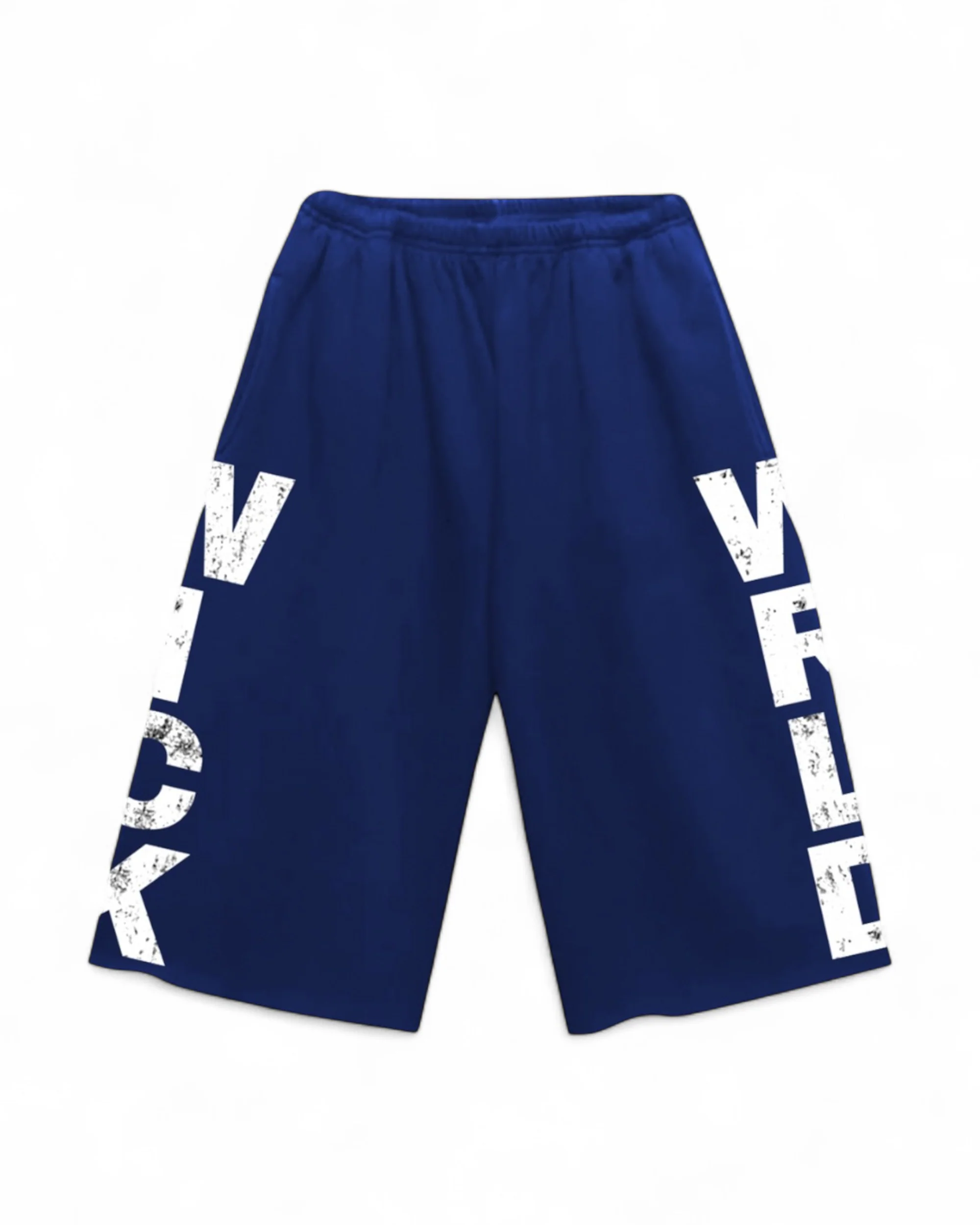 WICK SWEAT SHORTS (BLUE AND WHITE)