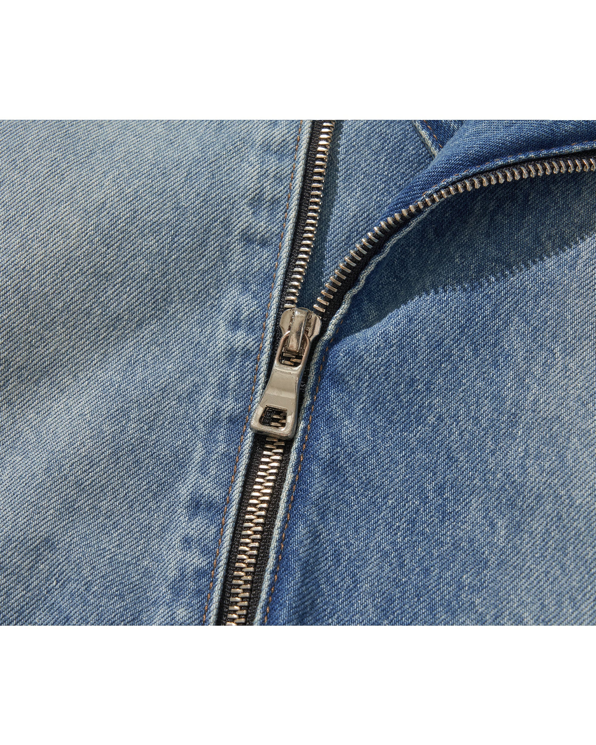 WIDE DENIM RIDER JACKET / BLUE - Image 12