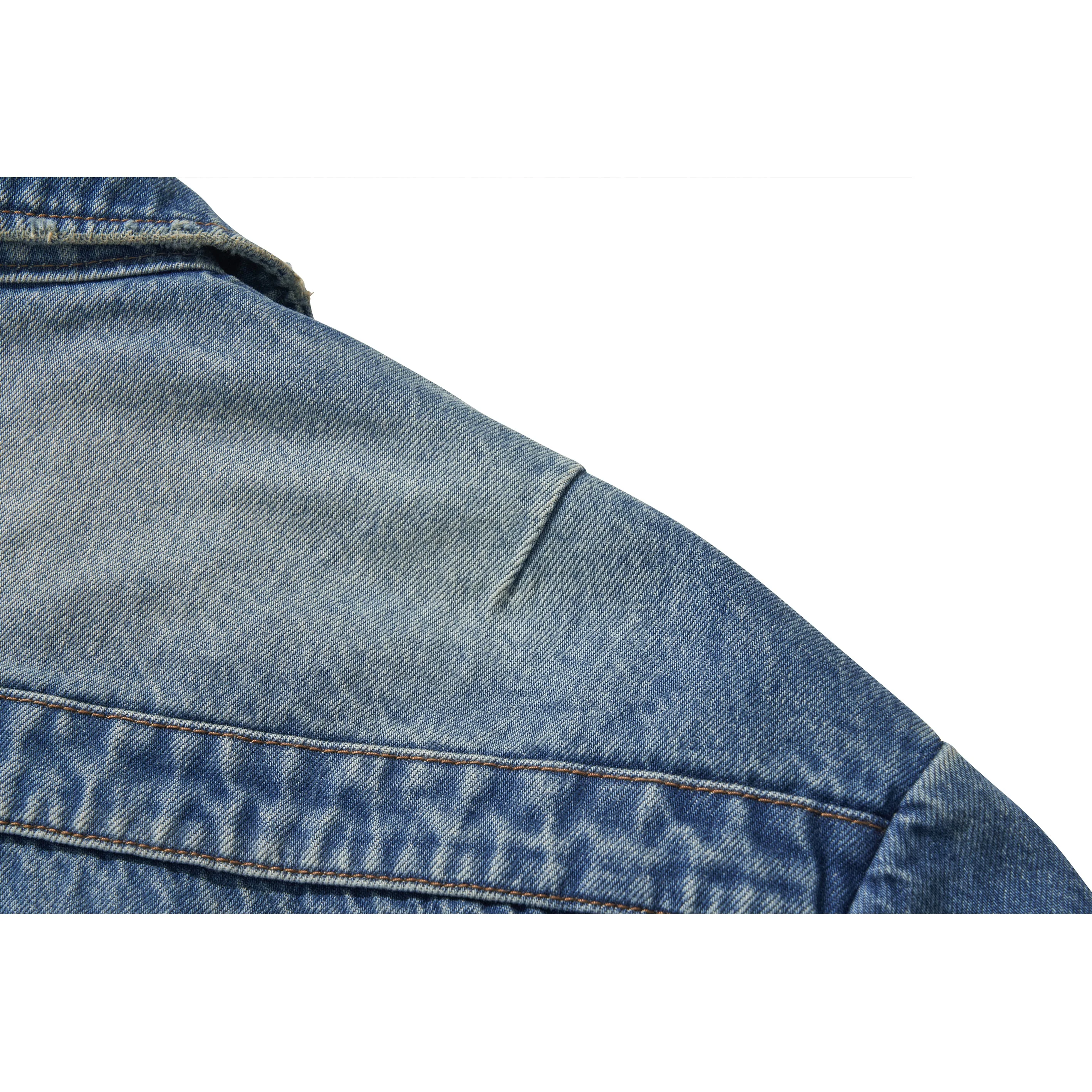 WIDE DENIM RIDER JACKET / BLUE - Image 54