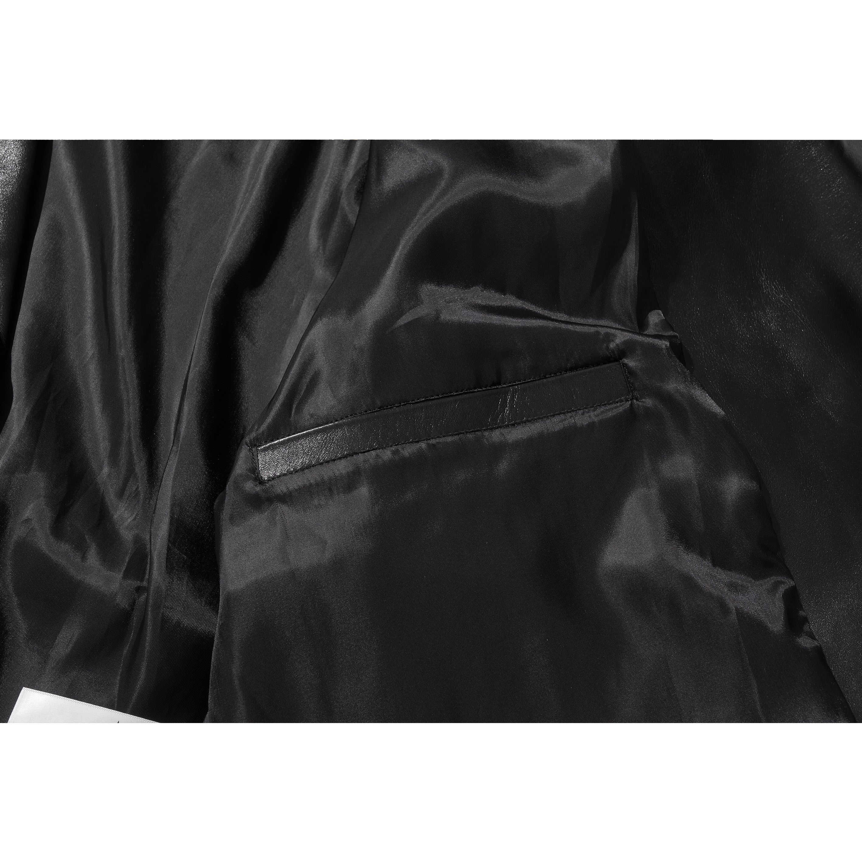 WIDE LEATHER RIDER JACKET / BLACK - Image 29