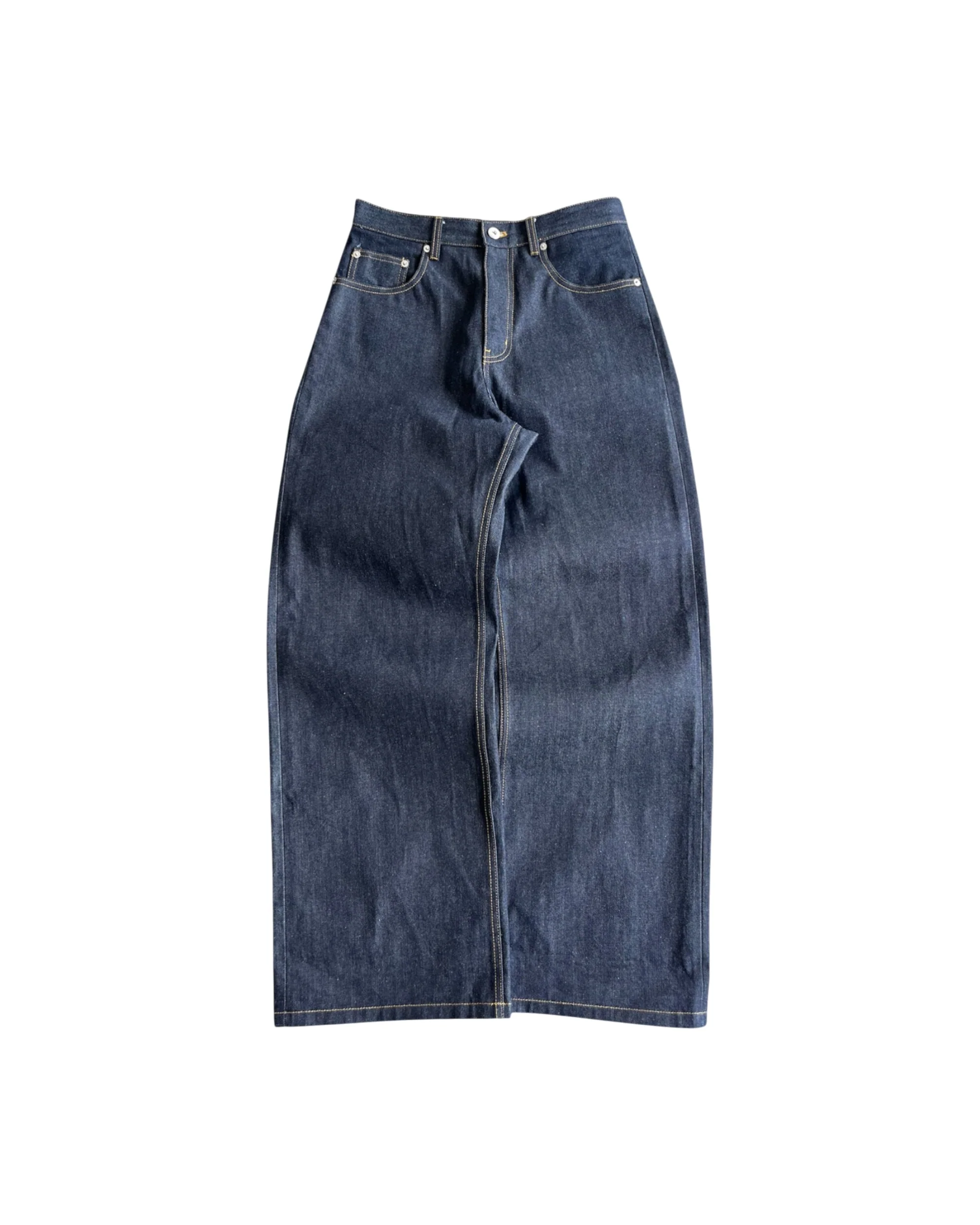 Wide Leg Denim - Indigo Raw Selvedge