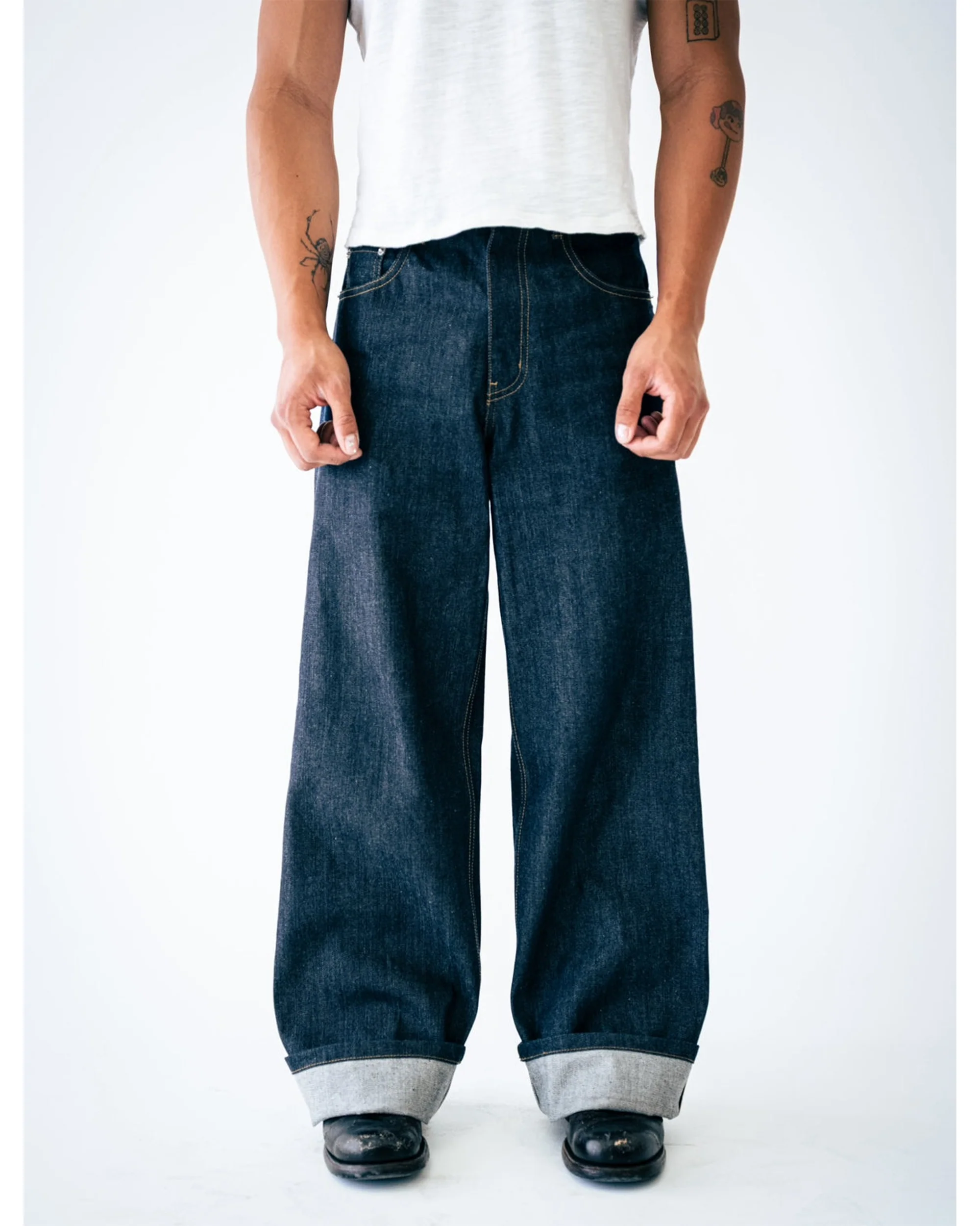 Wide Leg Denim - Indigo Raw Selvedge - Image 2