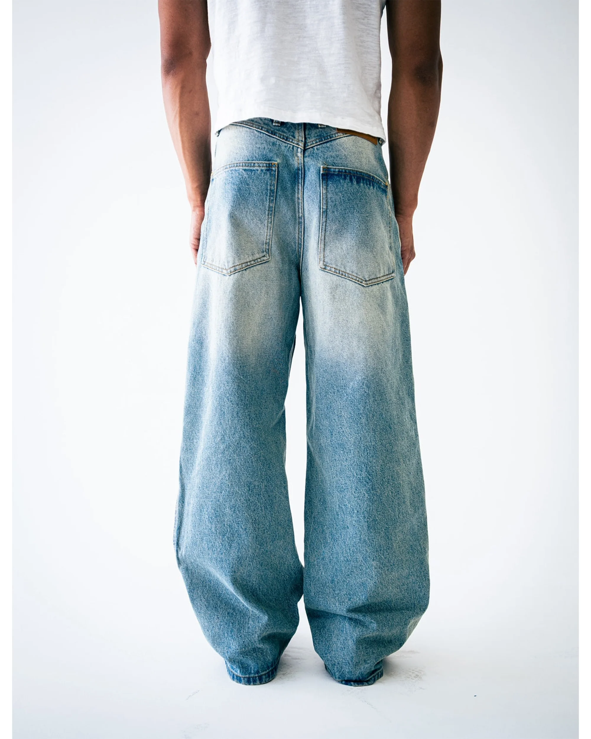 Wide Leg Denim - Light Wash - Image 3