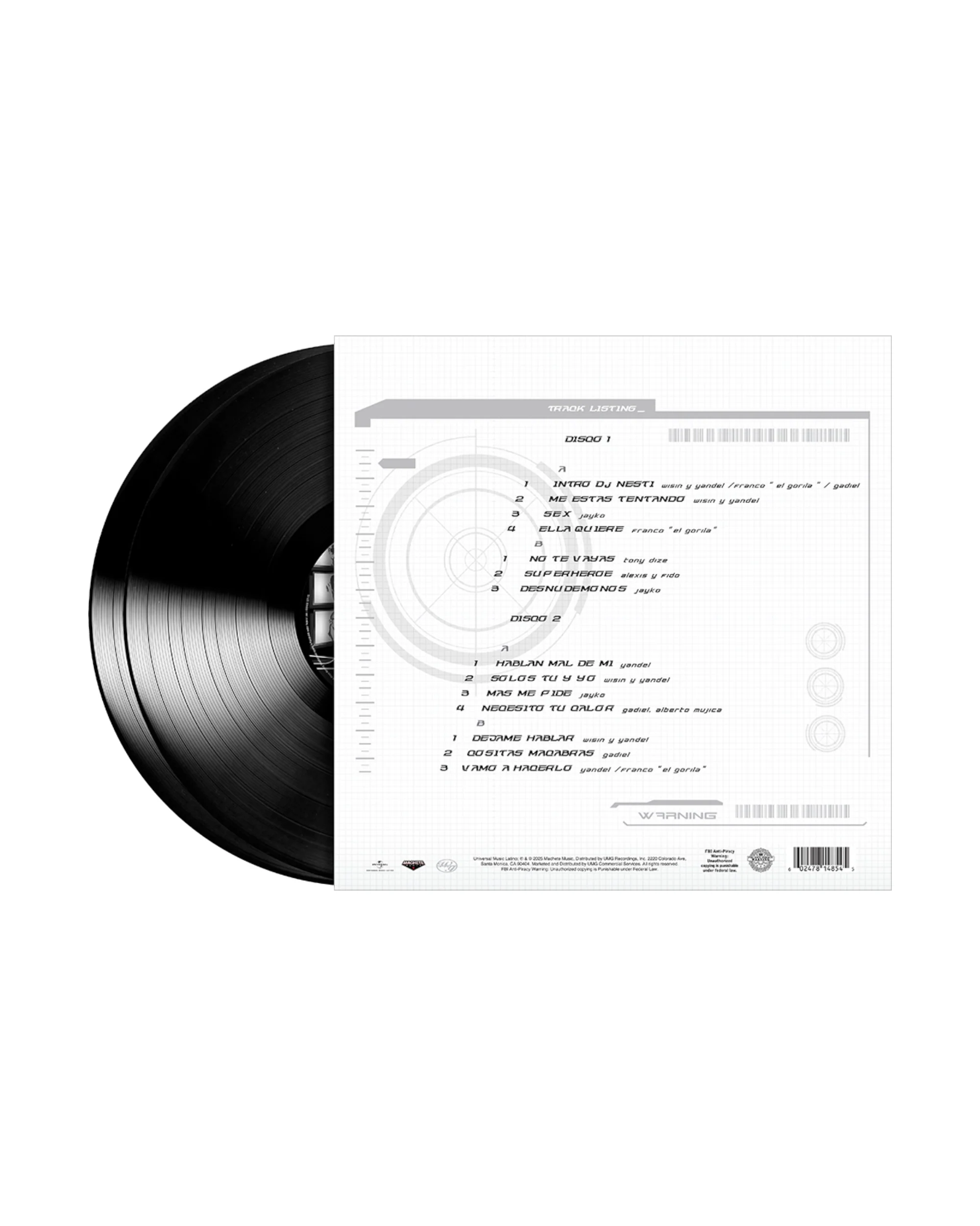Wisin & Yandel Present Nesty “La Mente Maestra” 2LP Vinyl - Image 2