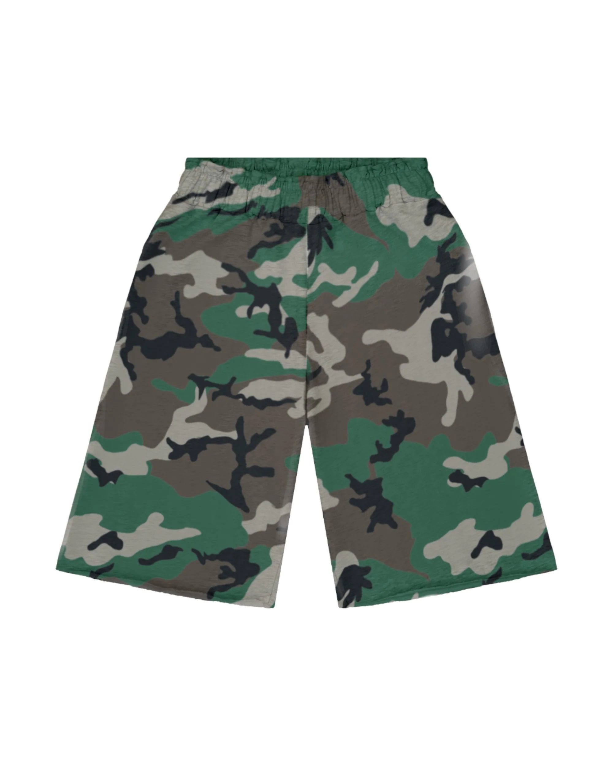 Woodland Camo Baggy Sweatshorts - Image 2