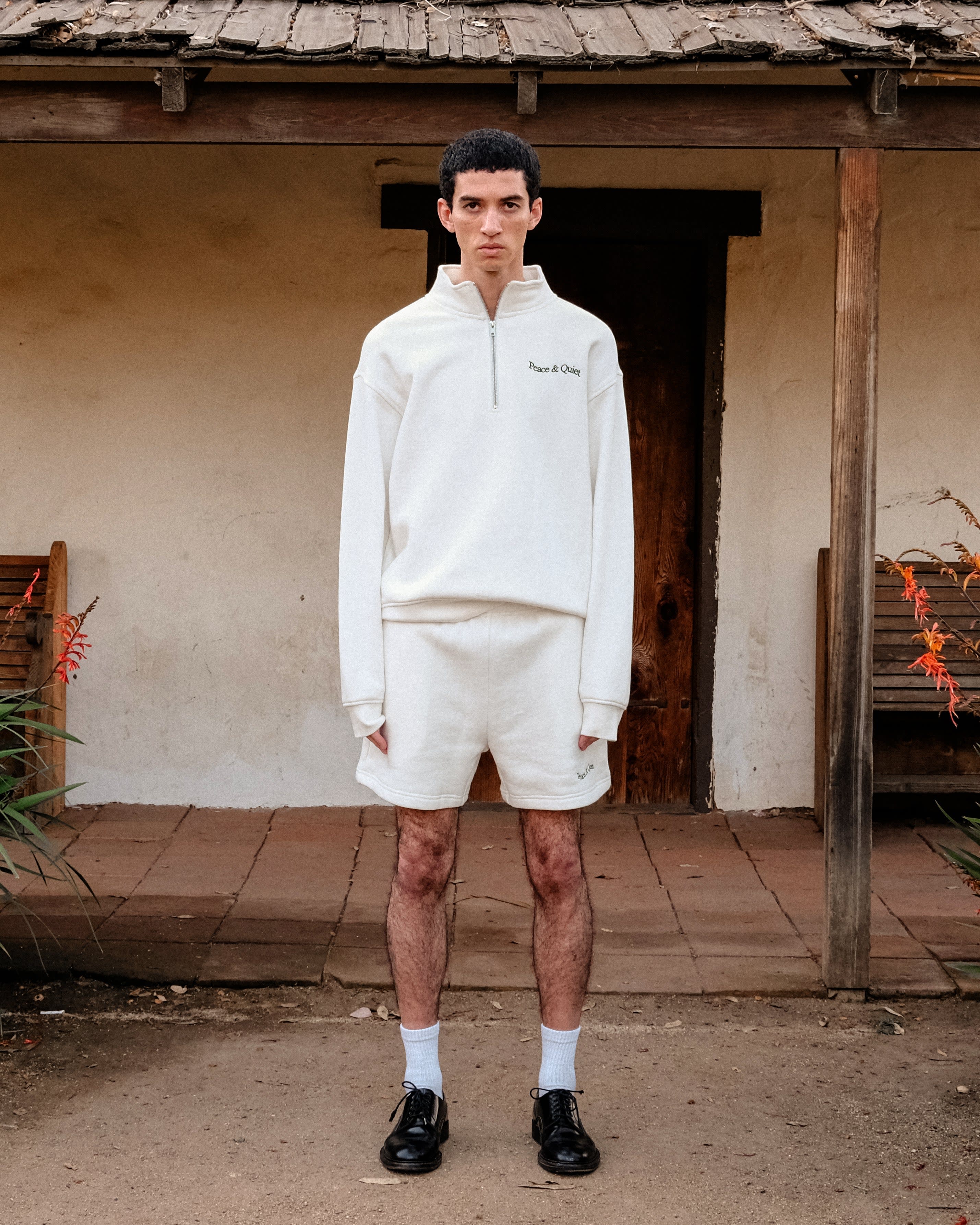 Wordmark Sweatshorts - White - Image 2