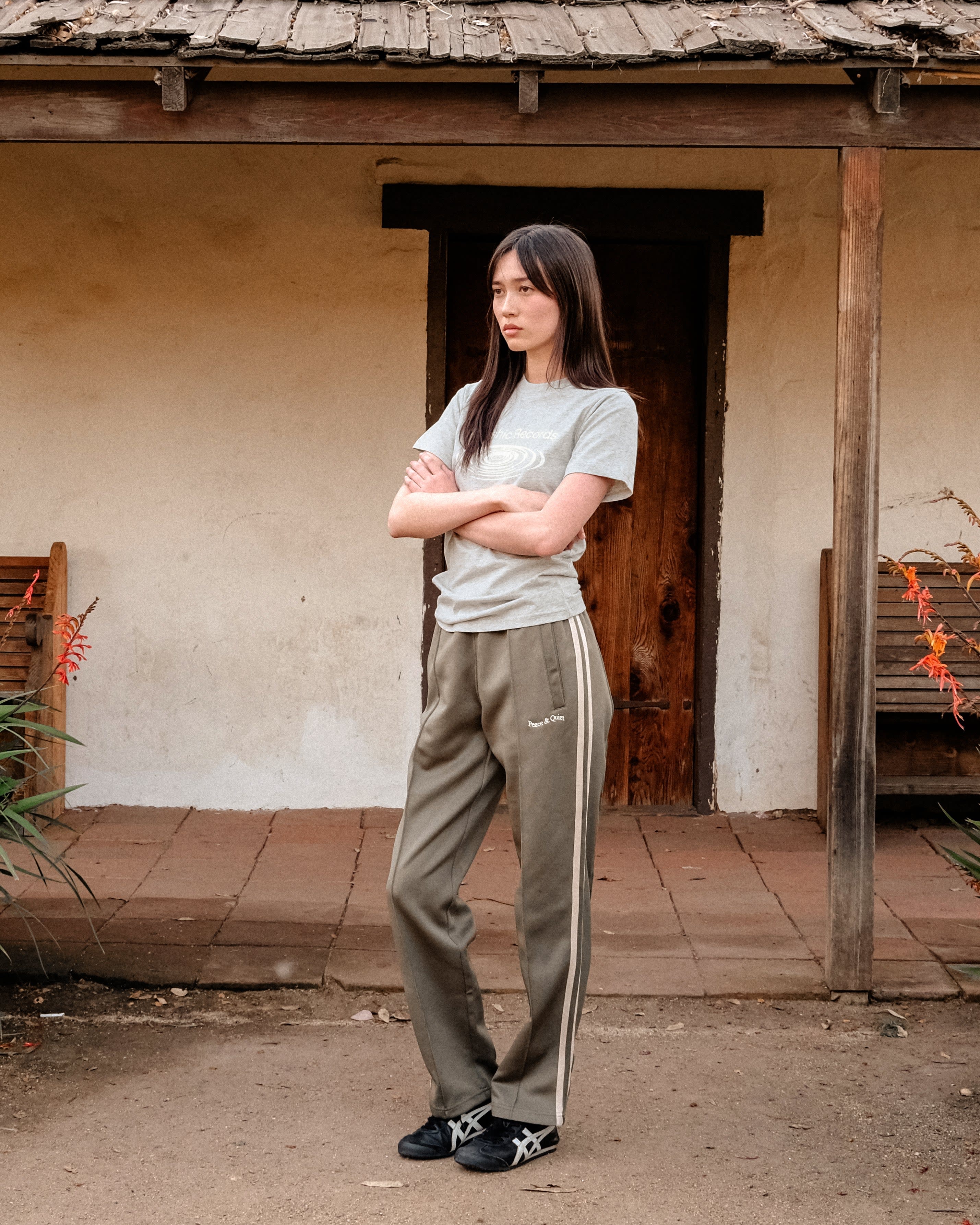 Wordmark Track Pants - Olive - Image 2