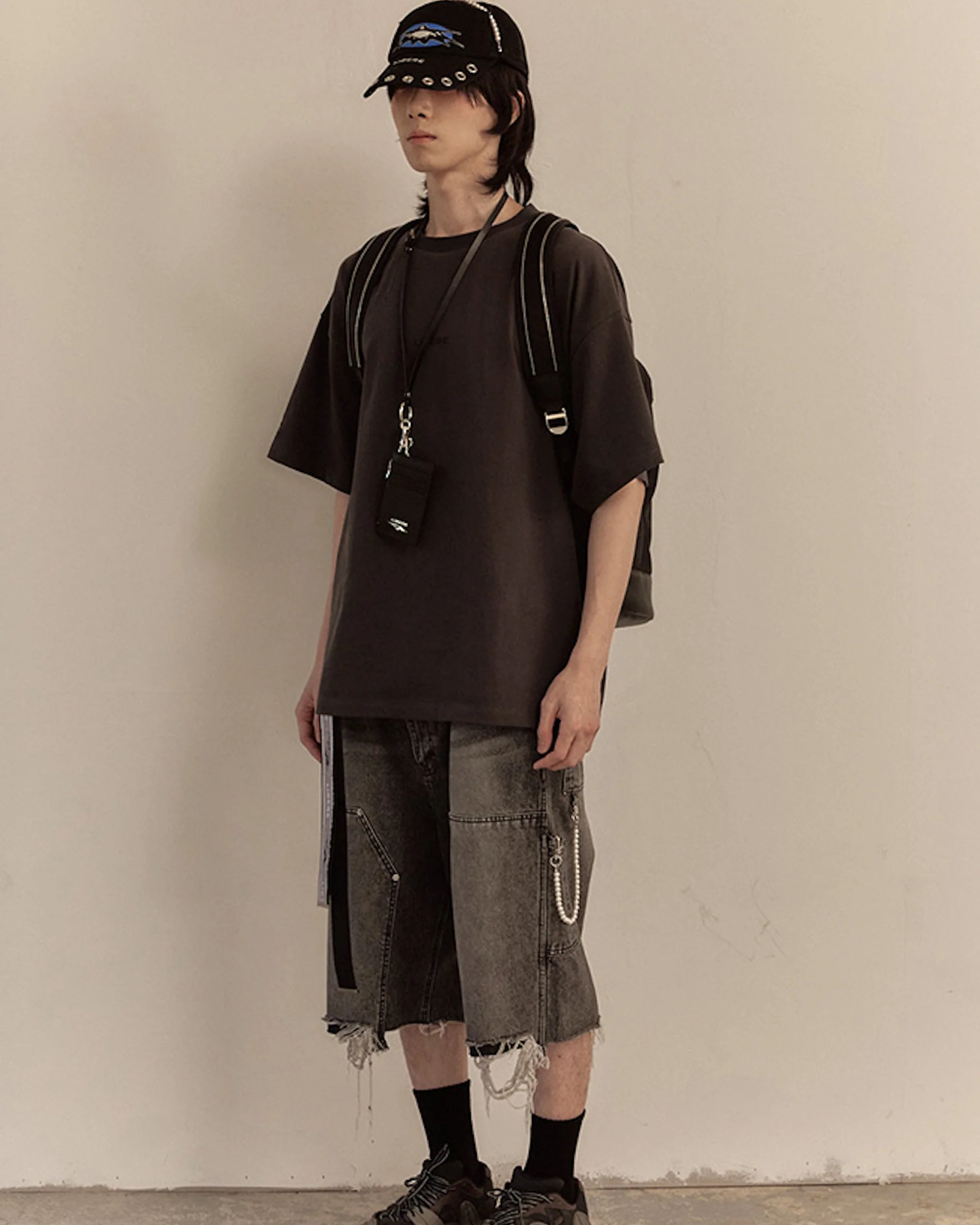 WORK HALF PANTS / BLACK - Image 13