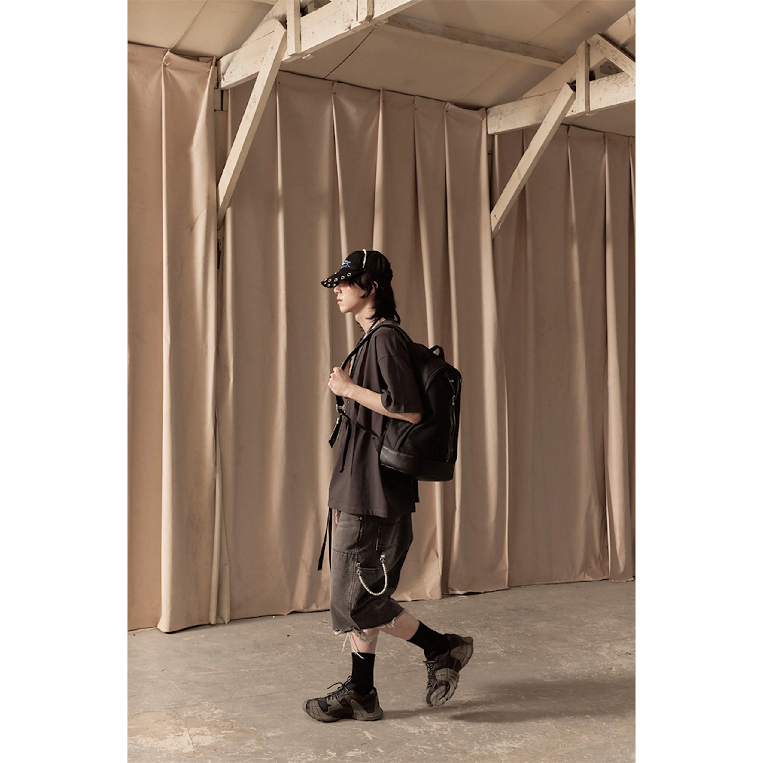 WORK HALF PANTS / BLACK - Image 43