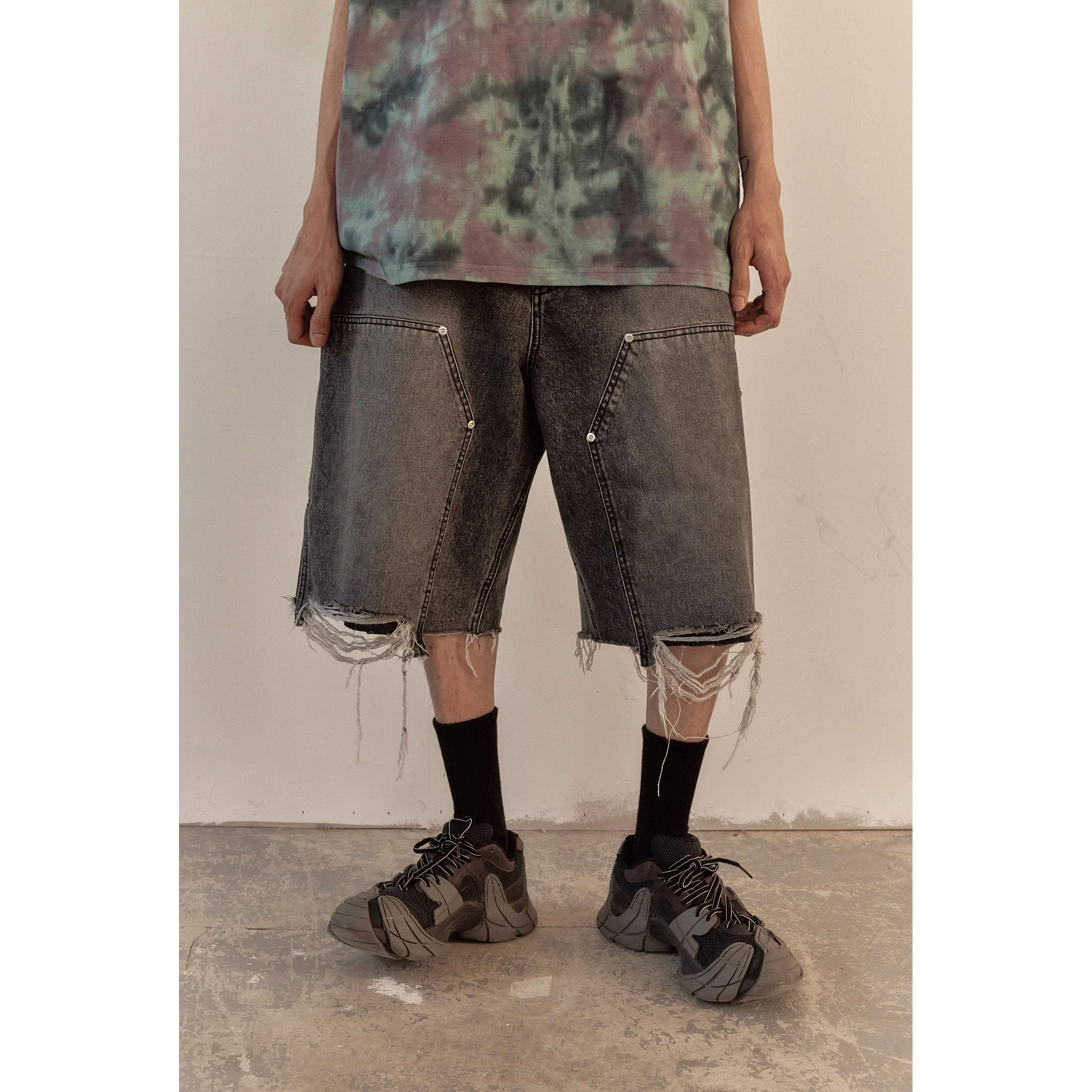 WORK HALF PANTS / BLACK - Image 61