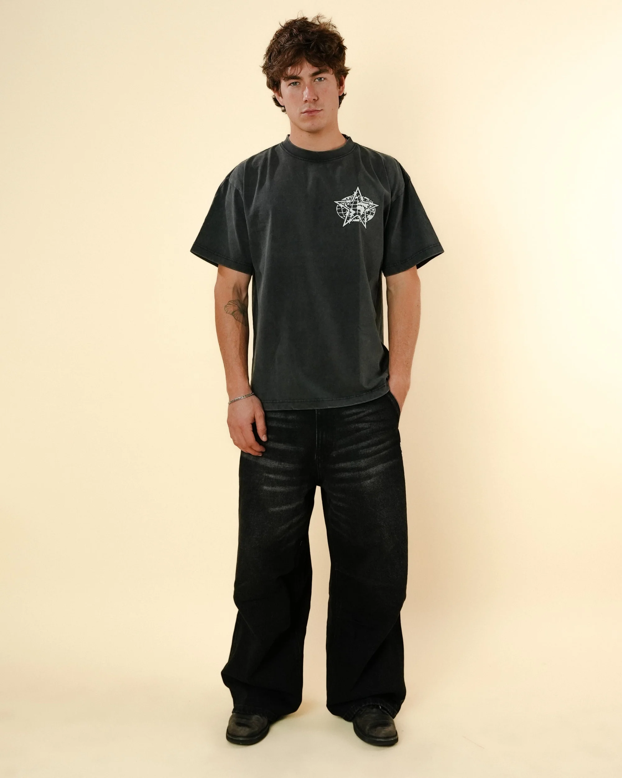 WORLD CUP TEE - WASHED BLACK - Image 3