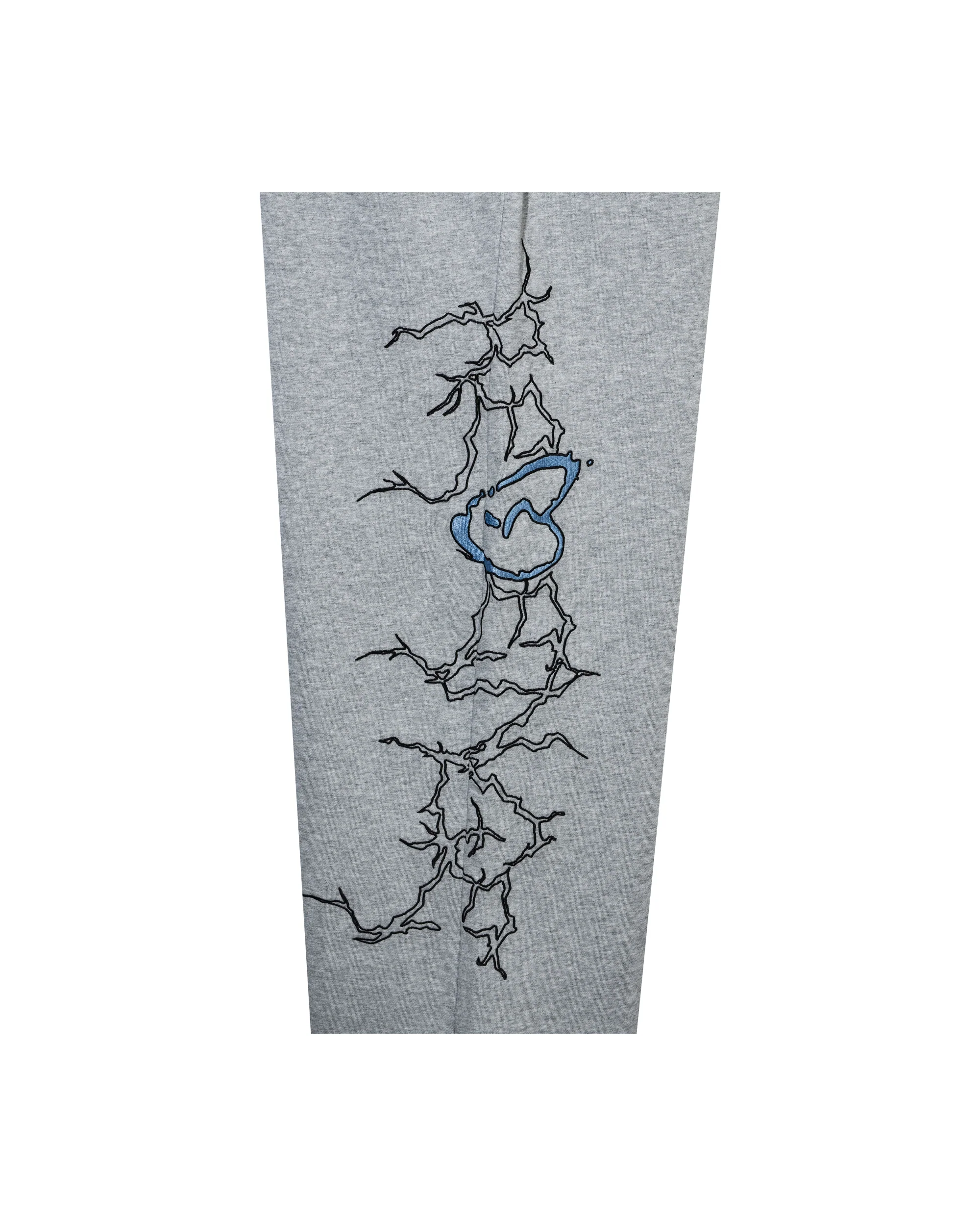 X BROKEN HEART SWEATPANTS HEATHER GREY/BLUE - Image 2