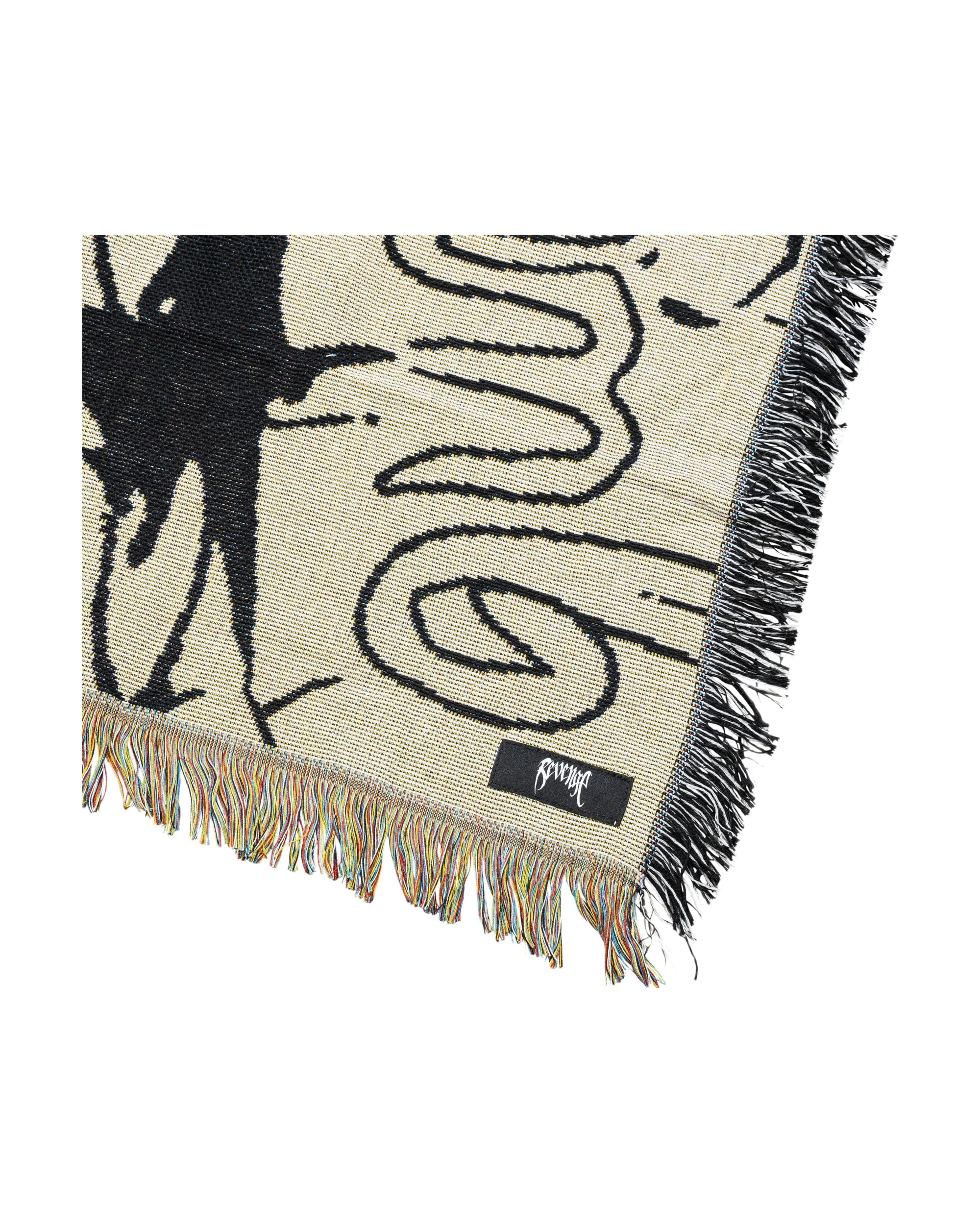 X COLLAGE WOVEN BLANKET BLACK/WHITE - Image 3