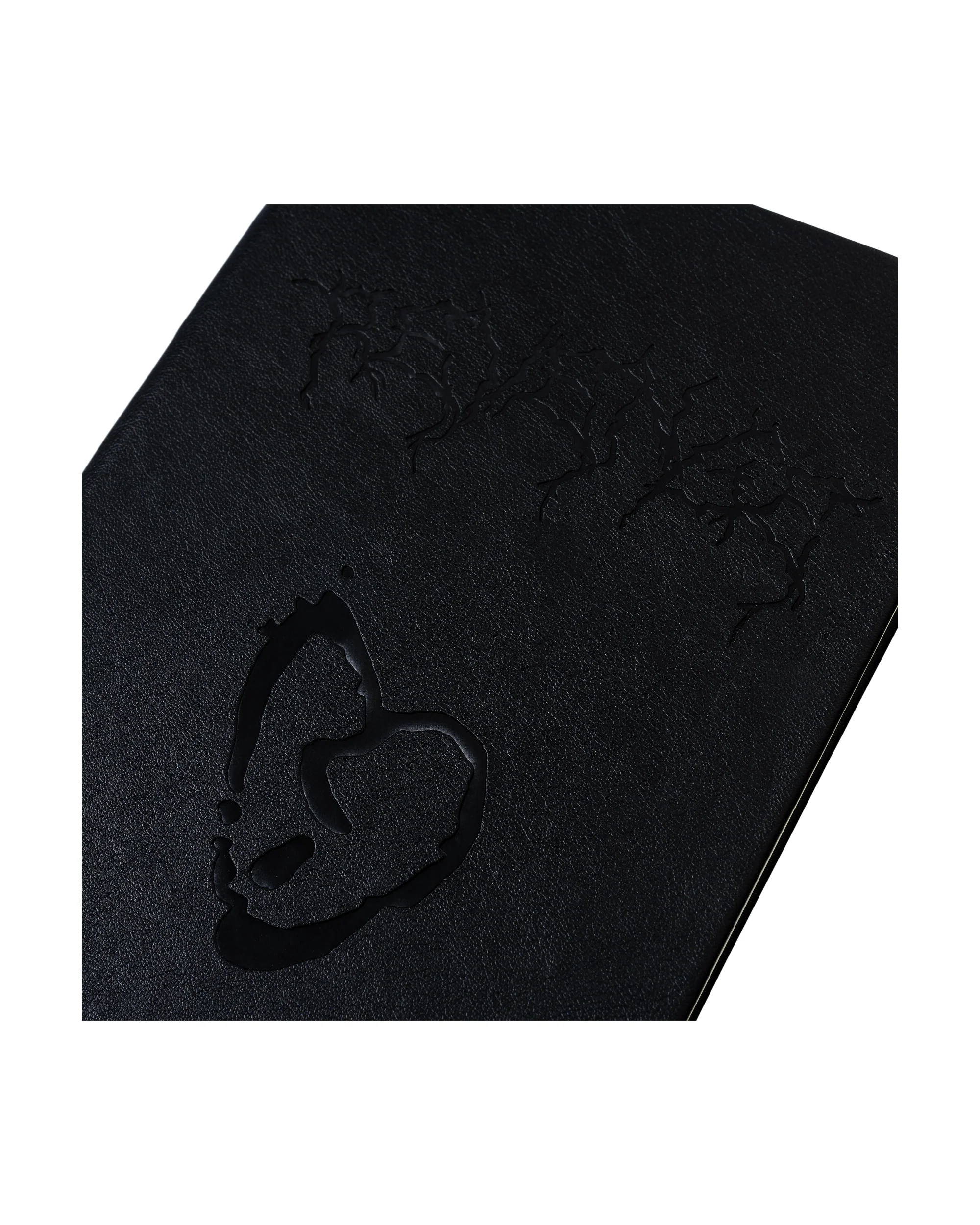 X HEARTBREAK DEBOSSED LEATHER NOTEBOOK BLACK - Image 4